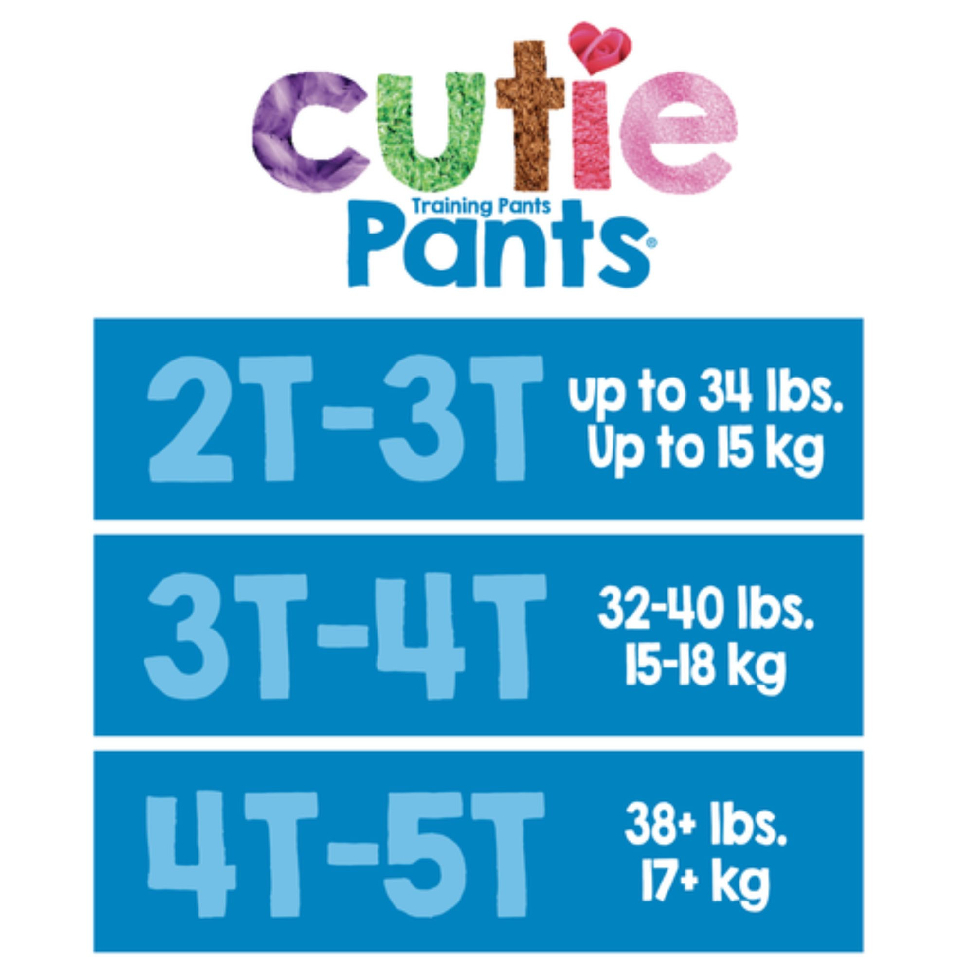 Cutie Pants Disposable Male Toddler Training Pants, Heavy, CR7007, Sea Animals, Size 2T-3T, Up to 34 lbs - Case of 104