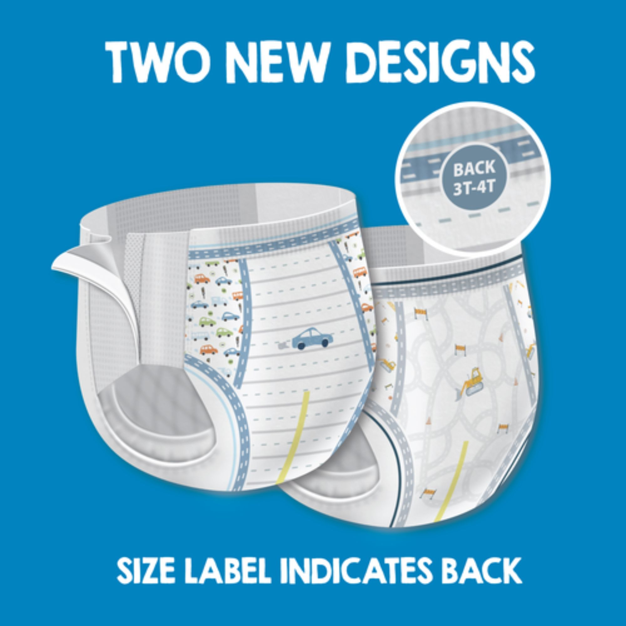 Cutie Pants Disposable Male Toddler Training Pants, Heavy, CR7007, Sea Animals, Size 2T-3T, Up to 34 lbs - Case of 104