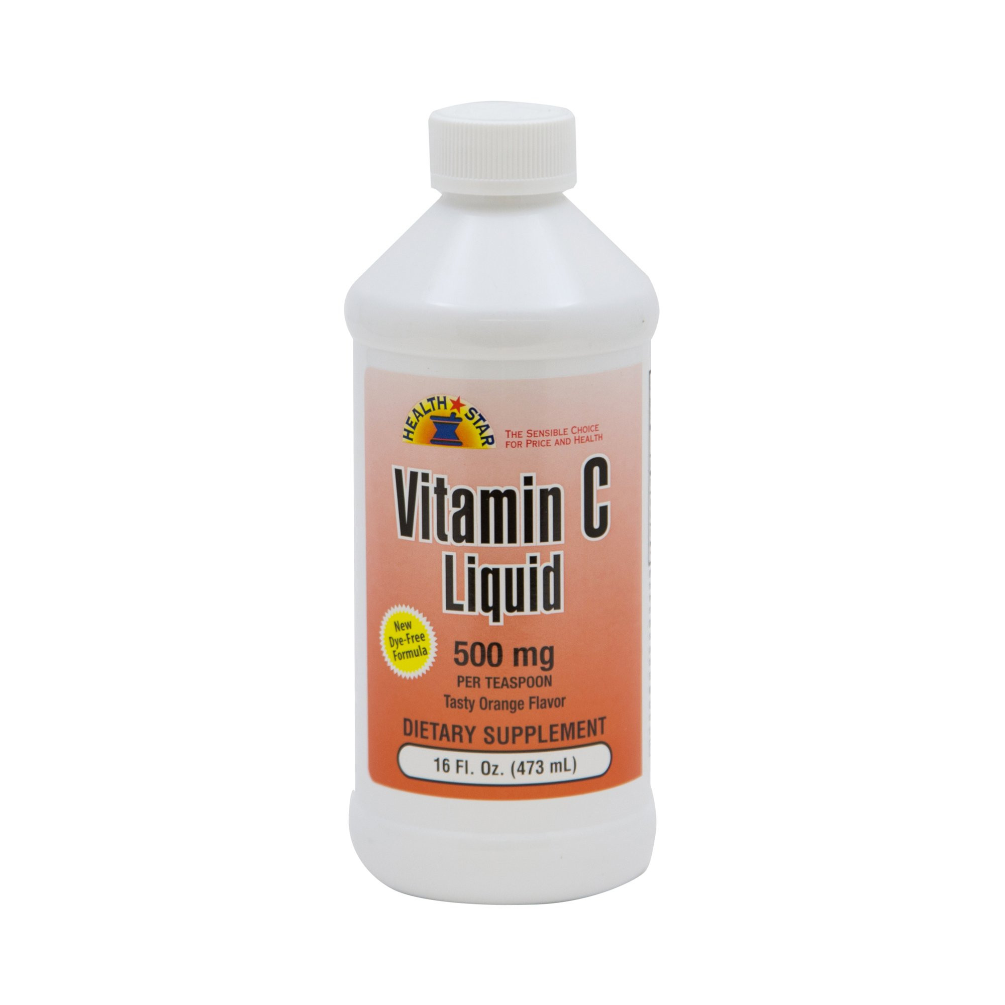Geri-Care Ascorbic Acid Vitamin C Supplement 500 mg, Liquid, Q842-16-GCP, 500 mg - Case of 12 Bottles