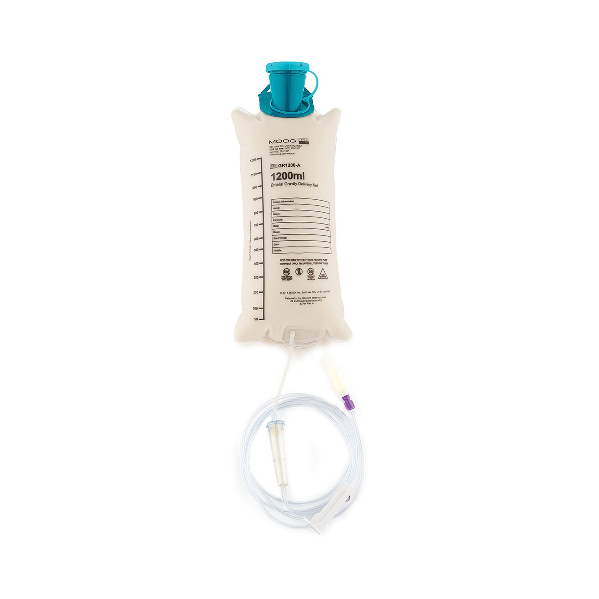 Moog Gravity Feeding Bag Set, 1200 mL, GR1200-A, 1 Set