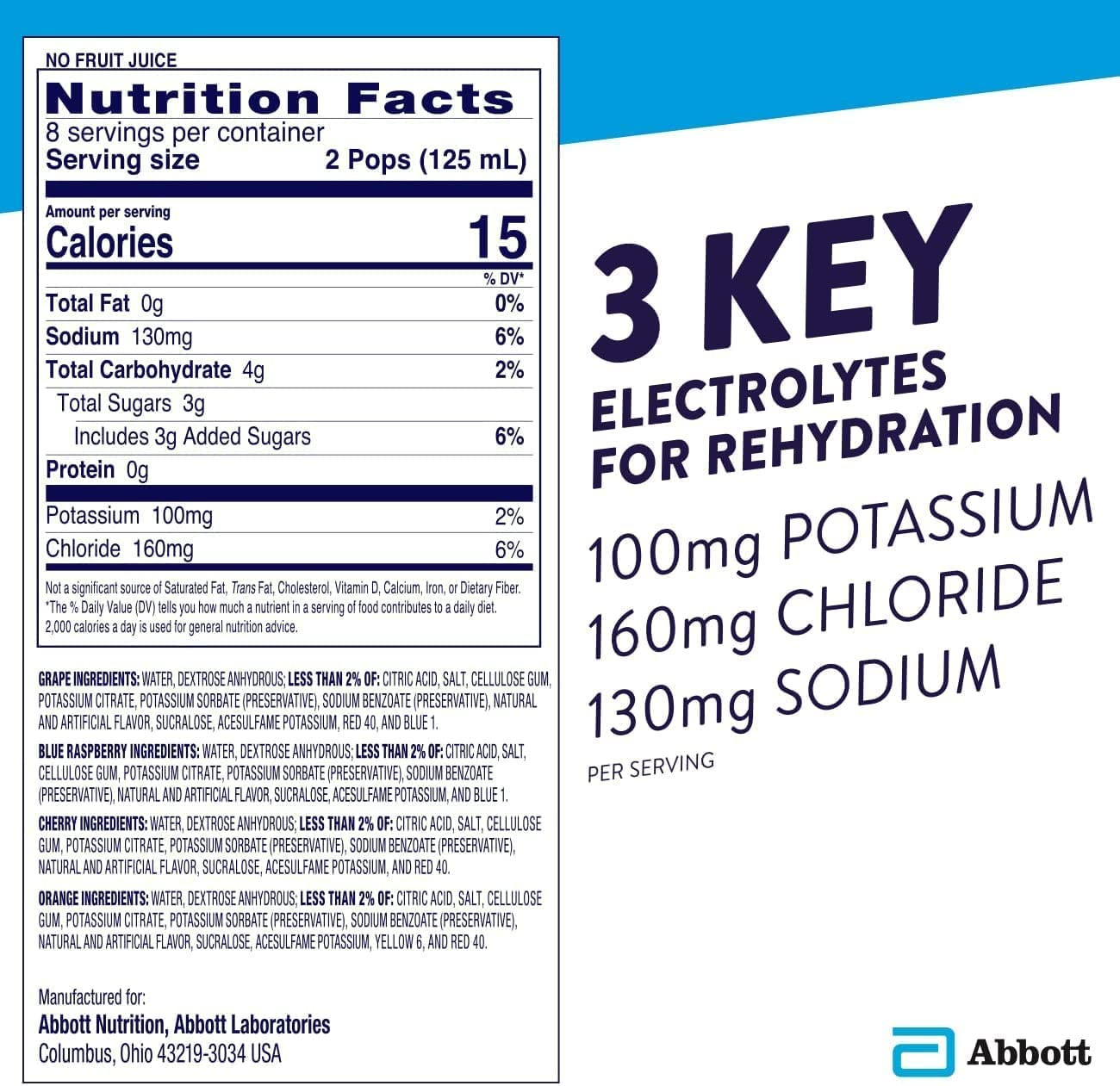Pedialyte Freezer Pops, Multiple Flavors