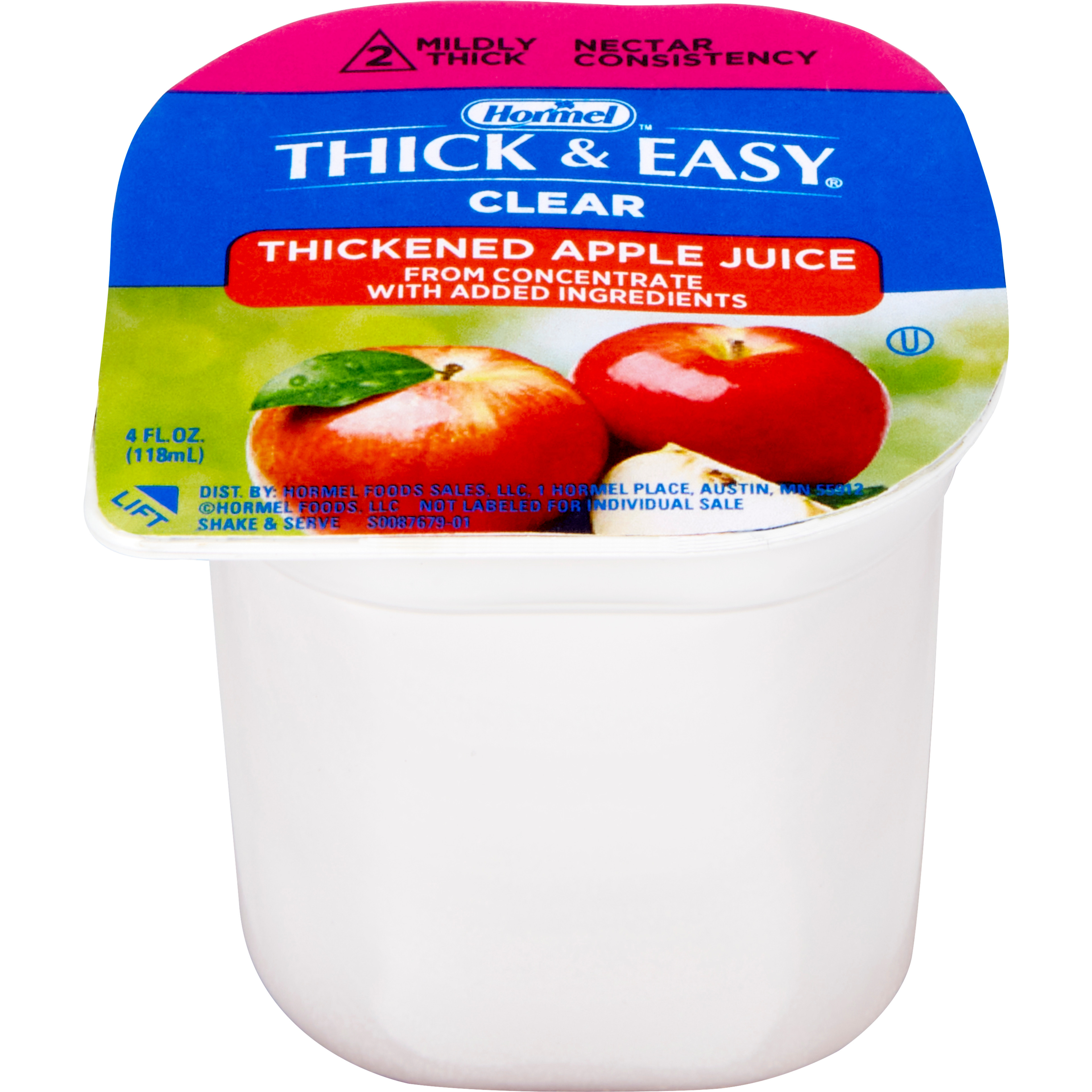 Thick & Easy Clear Thickened Beverage, Nectar Consistency, 2 Mildly Thick, Apple Juice
