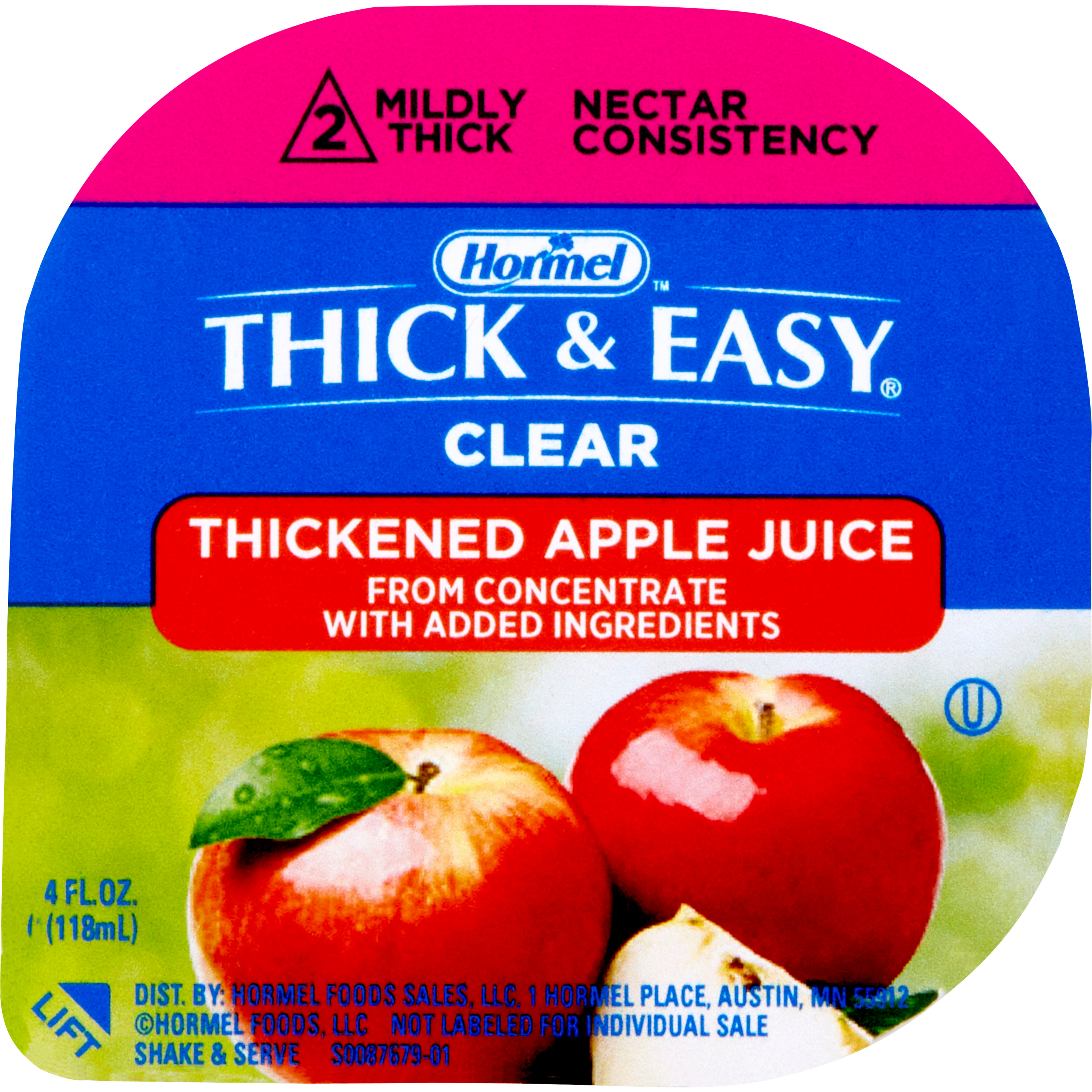 Thick & Easy Clear Thickened Beverage, Nectar Consistency, 2 Mildly Thick, Apple Juice