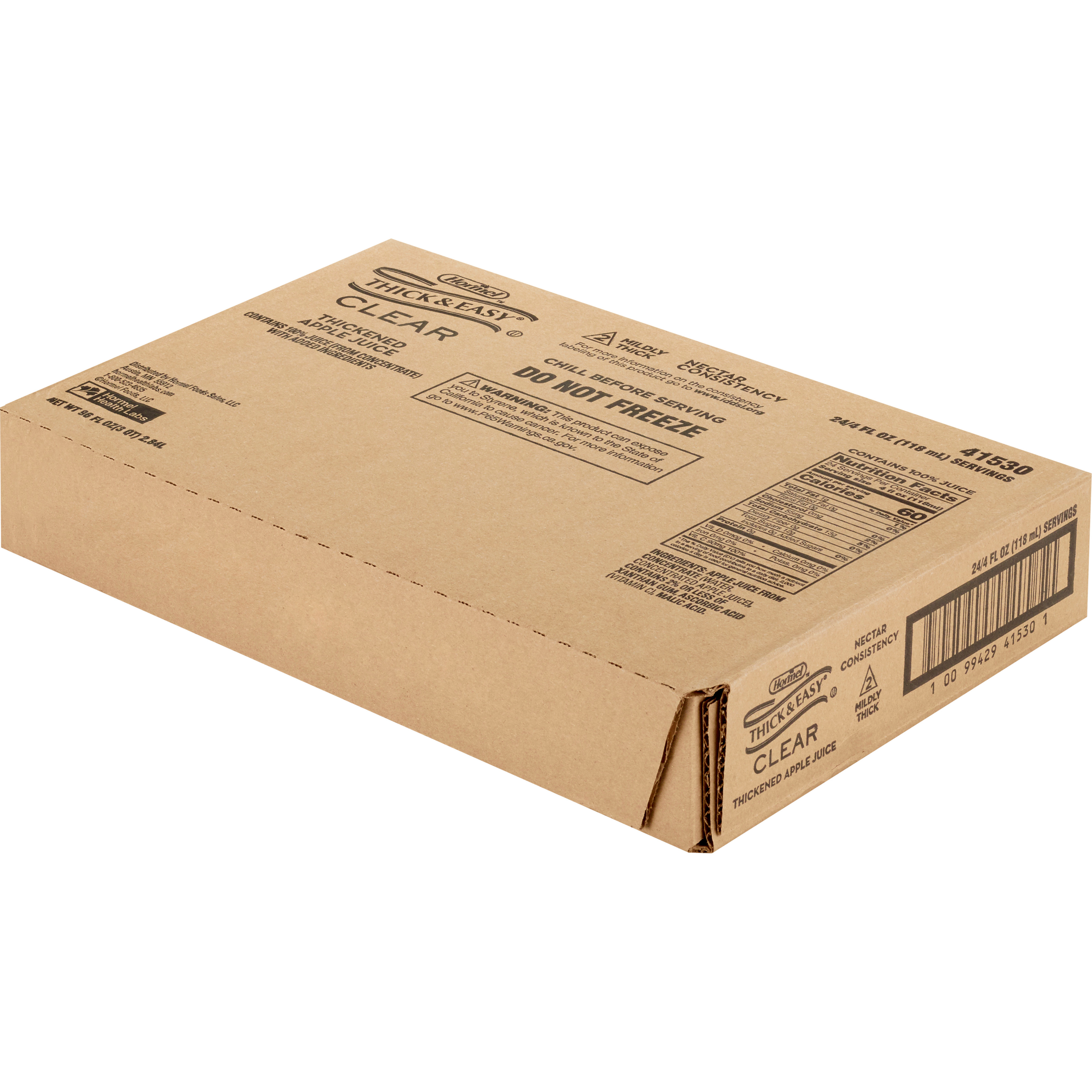 Thick & Easy Clear Thickened Beverage, Nectar Consistency, 2 Mildly Thick, Apple Juice