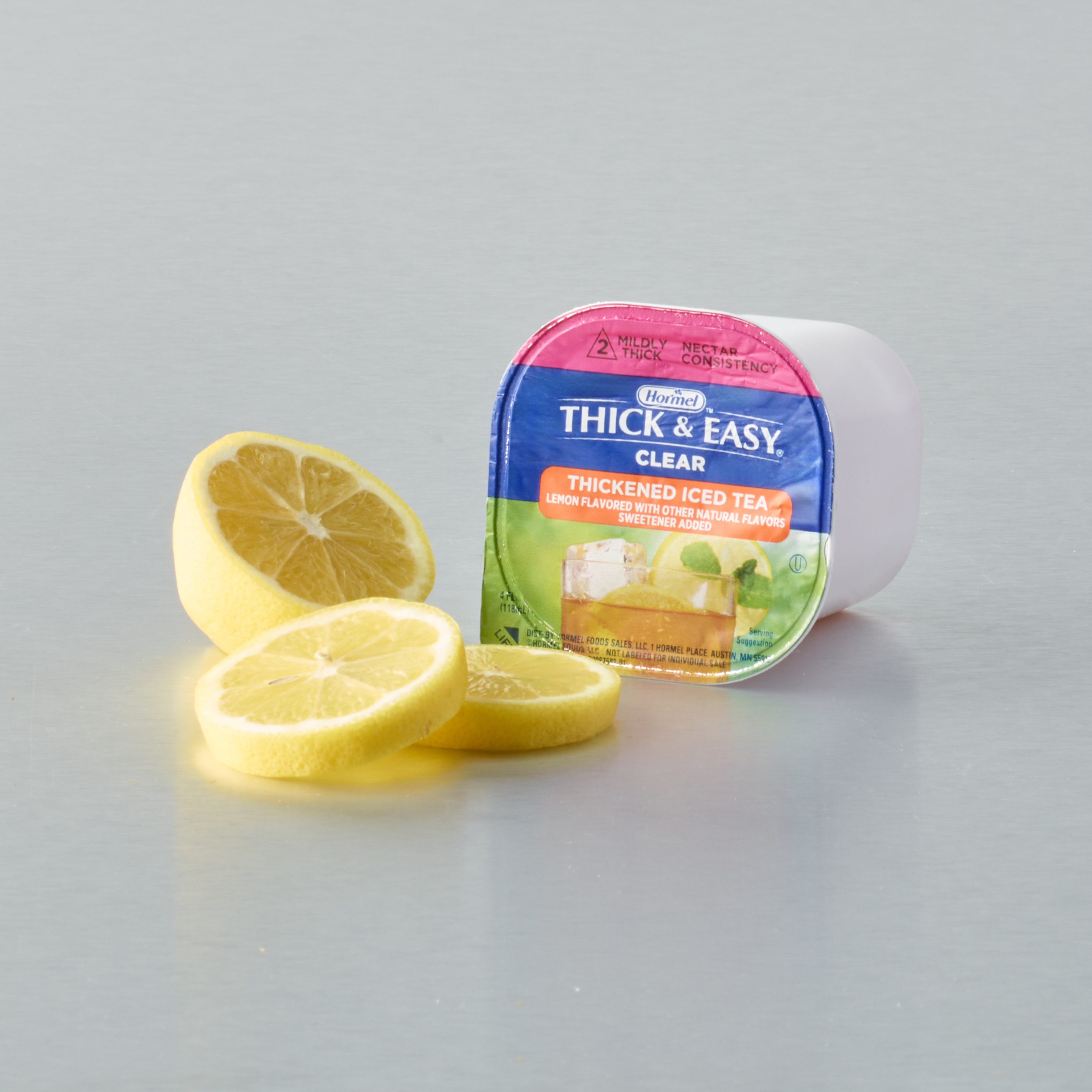 Hormel Thick & Easy Clear Thickened Beverage, Nectar Consistency, 2 Mildly Thick, Iced Tea Flavor