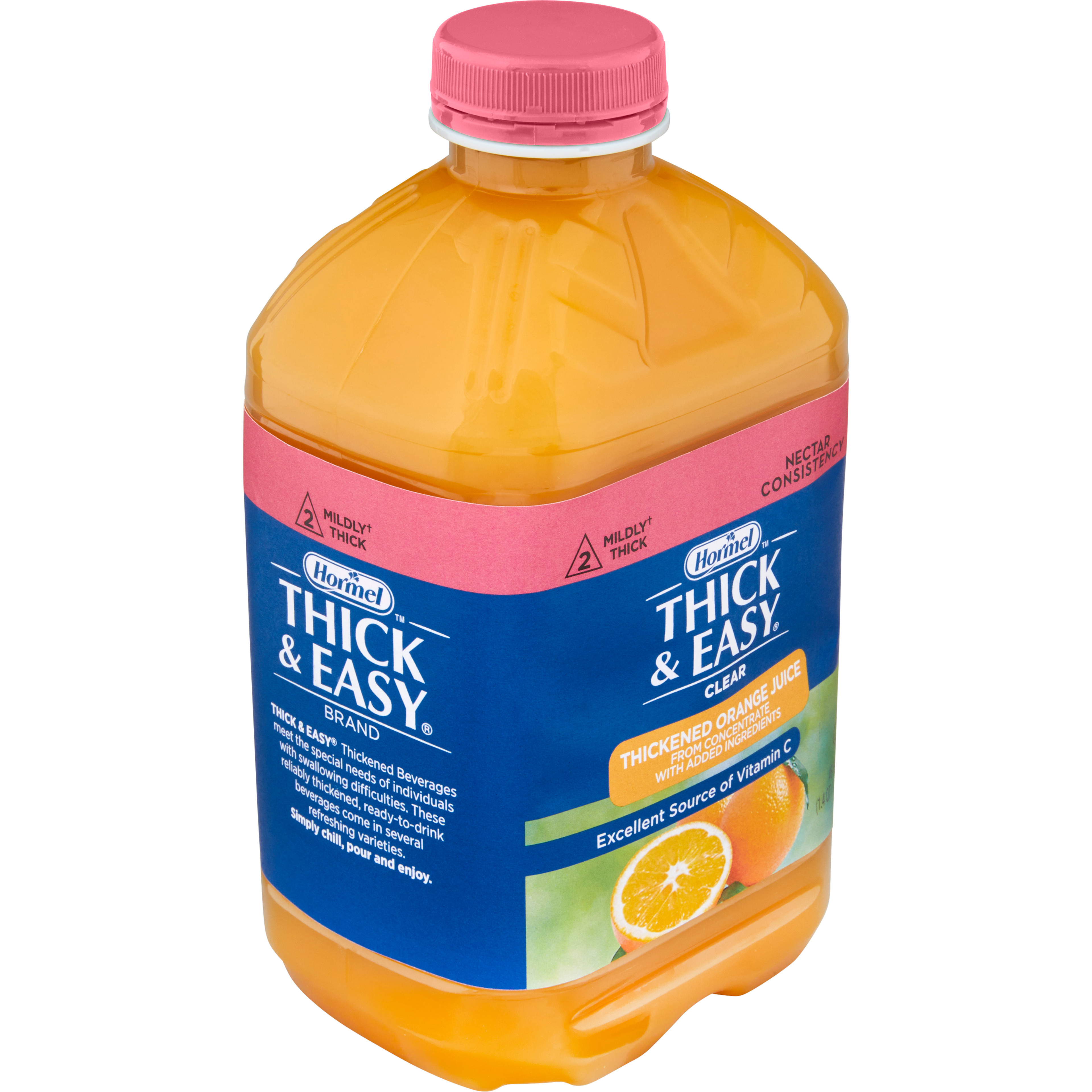 Thick & Easy Ready to Use Thickened Beverage, Orange Juice Flavor, 46 oz., Bottle