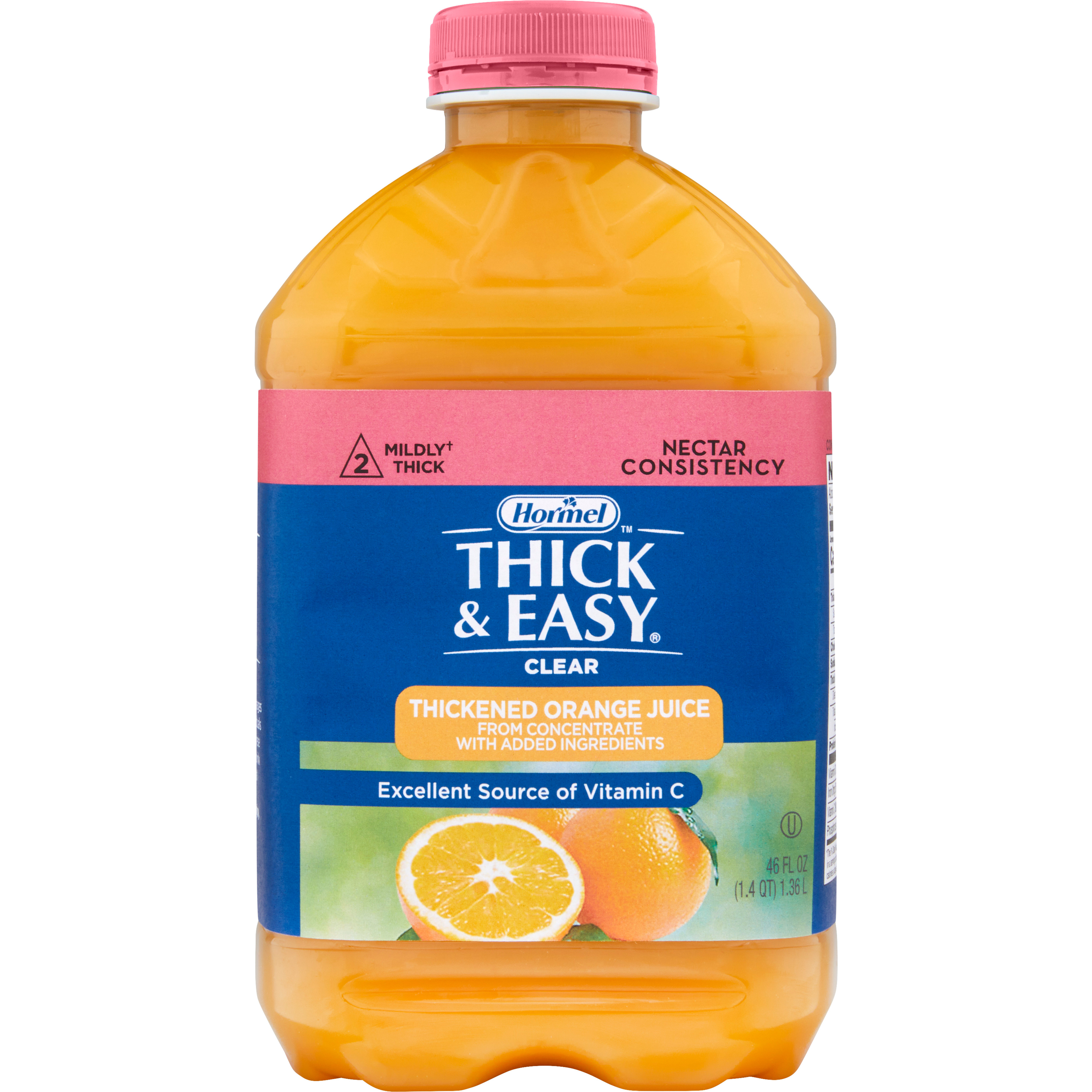 Thick & Easy Ready to Use Thickened Beverage, Orange Juice Flavor, 46 oz., Bottle
