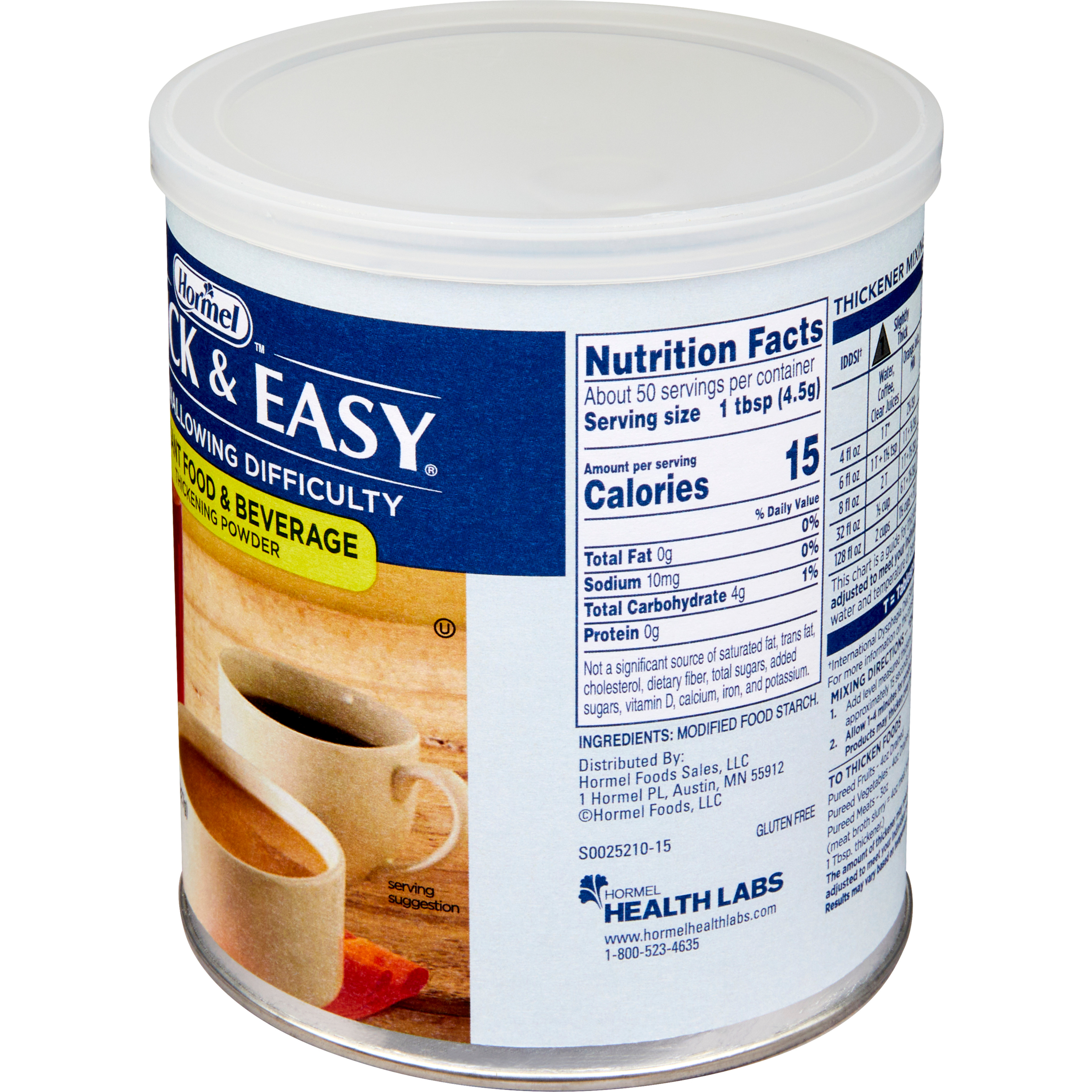 Thick & Easy Food and Beverage Thickener, 8 oz. Canister Unflavored Powder