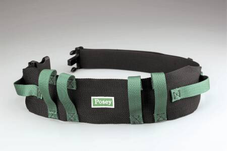 Posey Nylon Gait Belt, 6537Q, 55 Inch - Green/Black - 1 Each