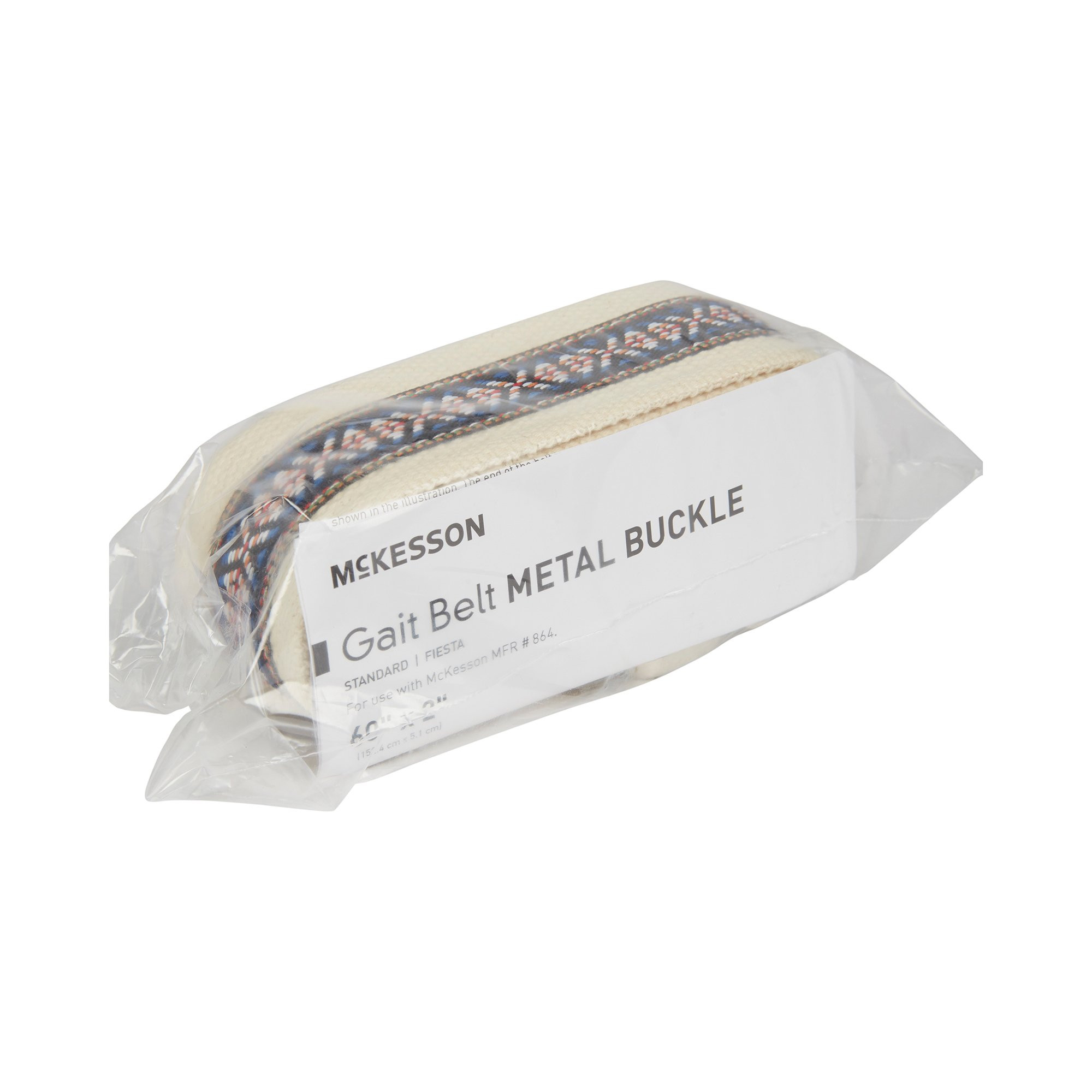 McKesson Gait Belt, Multiple Colors, 864, 60 Inch - Fiesta Design - 1 Each