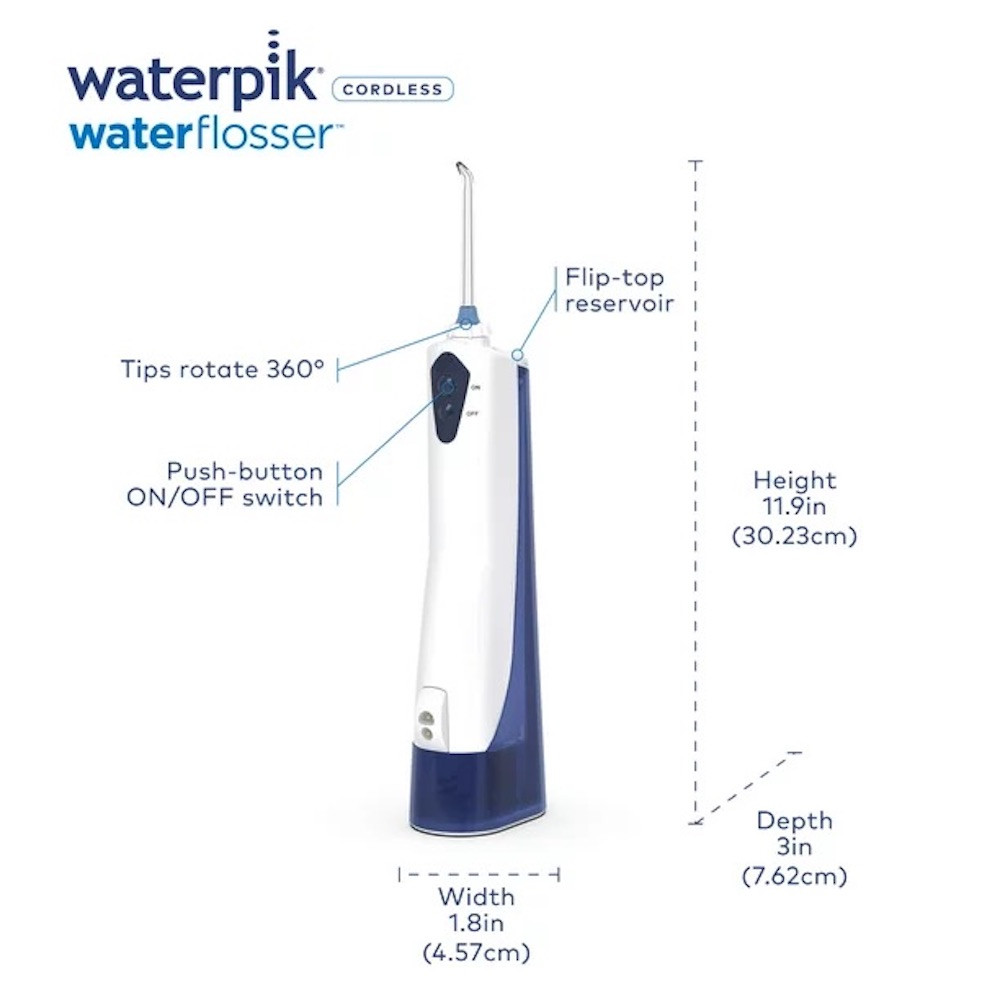 Waterpik Oral Irrigator Water Flosser, Rechargeable