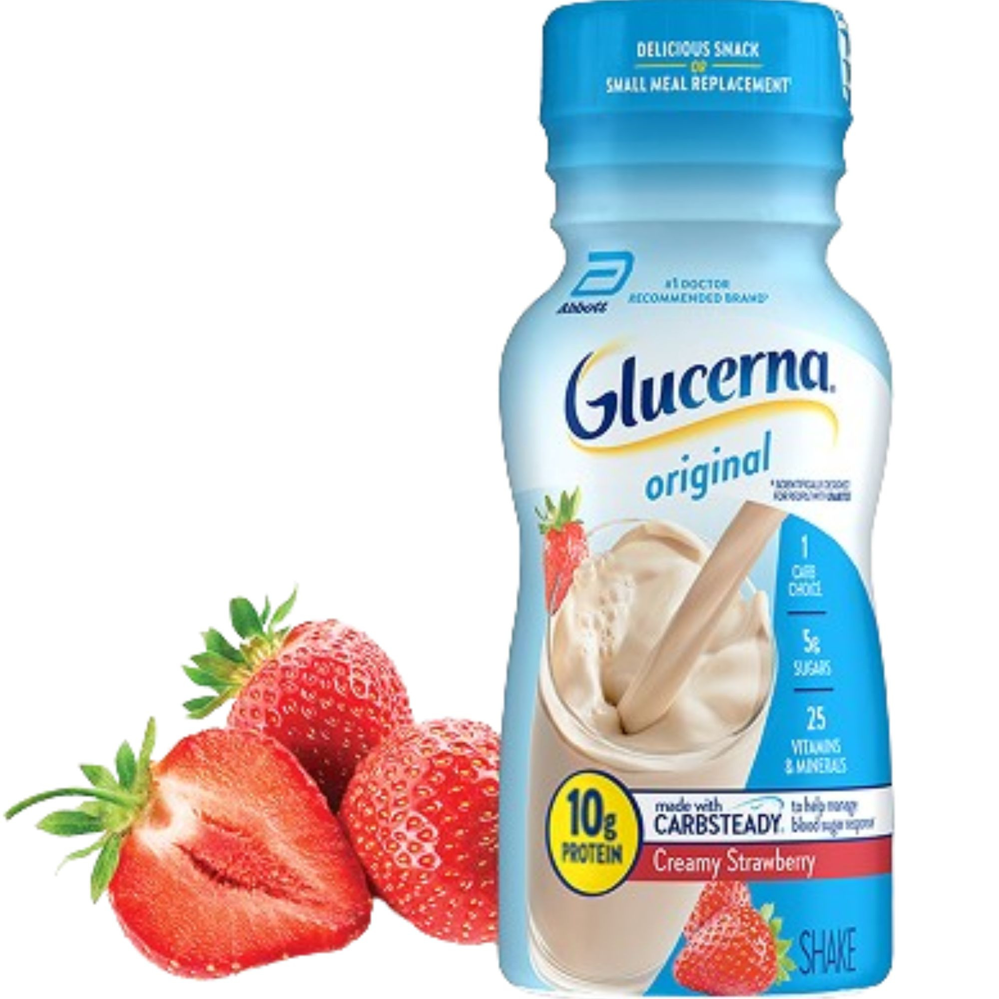 Glucerna Ready to Use Oral Supplement Shake, Bottle, Creamy Strawberry Flavor, 8 oz.