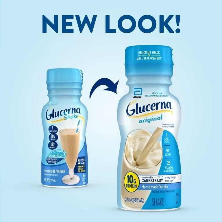 Glucerna Ready to Use Oral Supplement Shake, Bottle, Vanilla Flavor, 8 oz.
