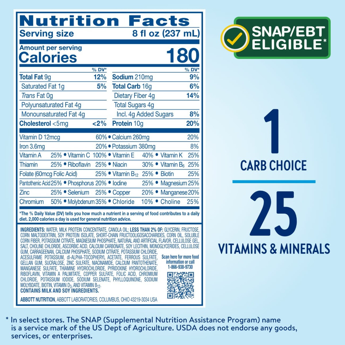 Glucerna Ready to Use Oral Supplement Shake, Bottle, Vanilla Flavor, 8 oz.