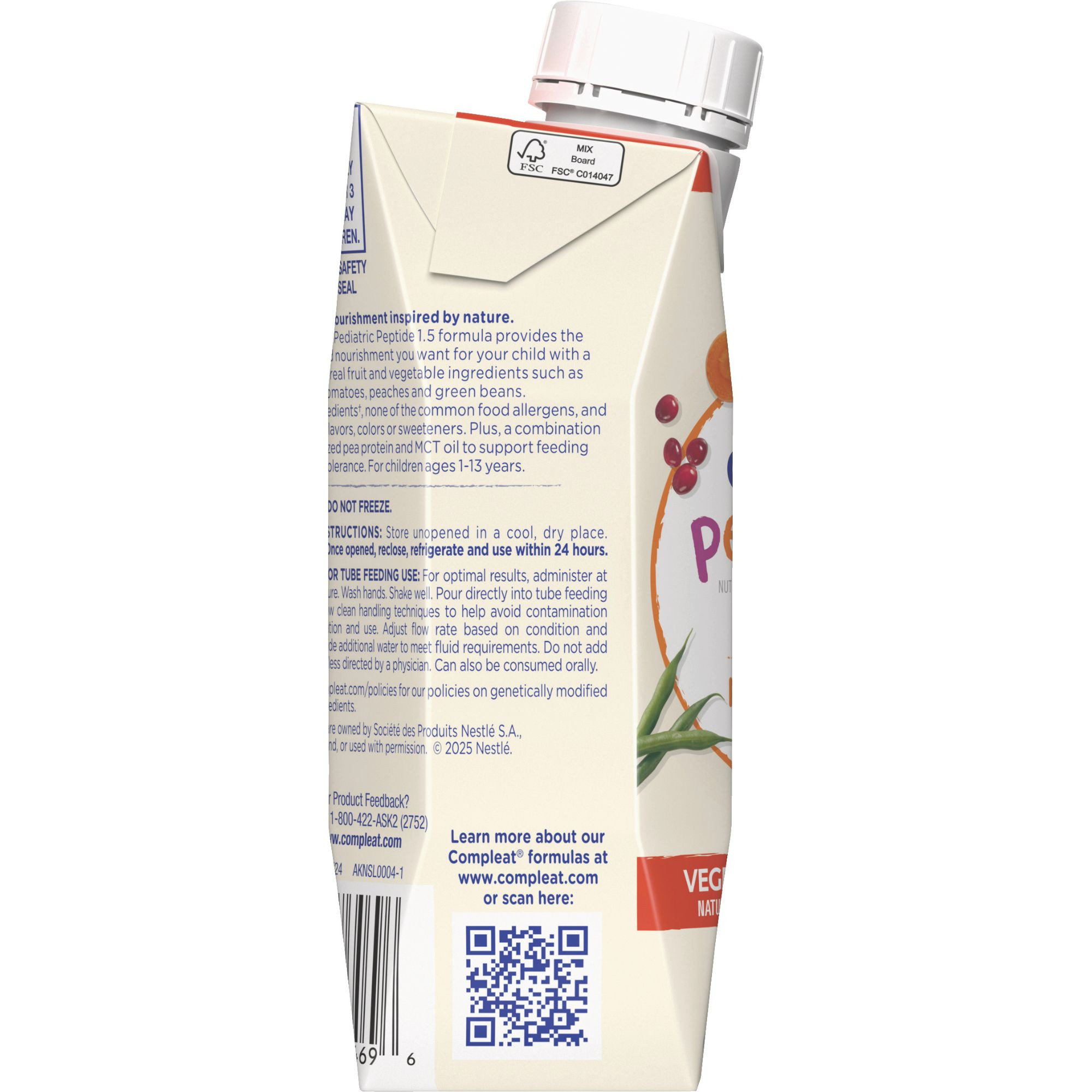Compleat Pediatric Peptide 1.5 Cal Tube Feeding Formula
