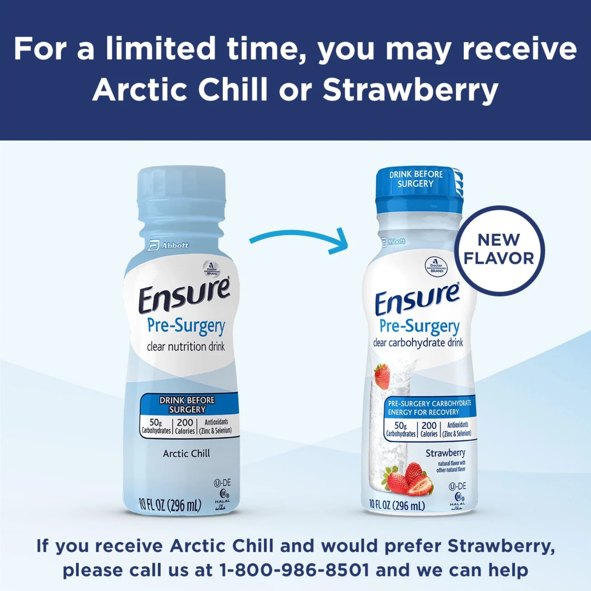 Ensure® Pre-Surgery Clear Carbohydrate Drink, 10 oz, Strawberry