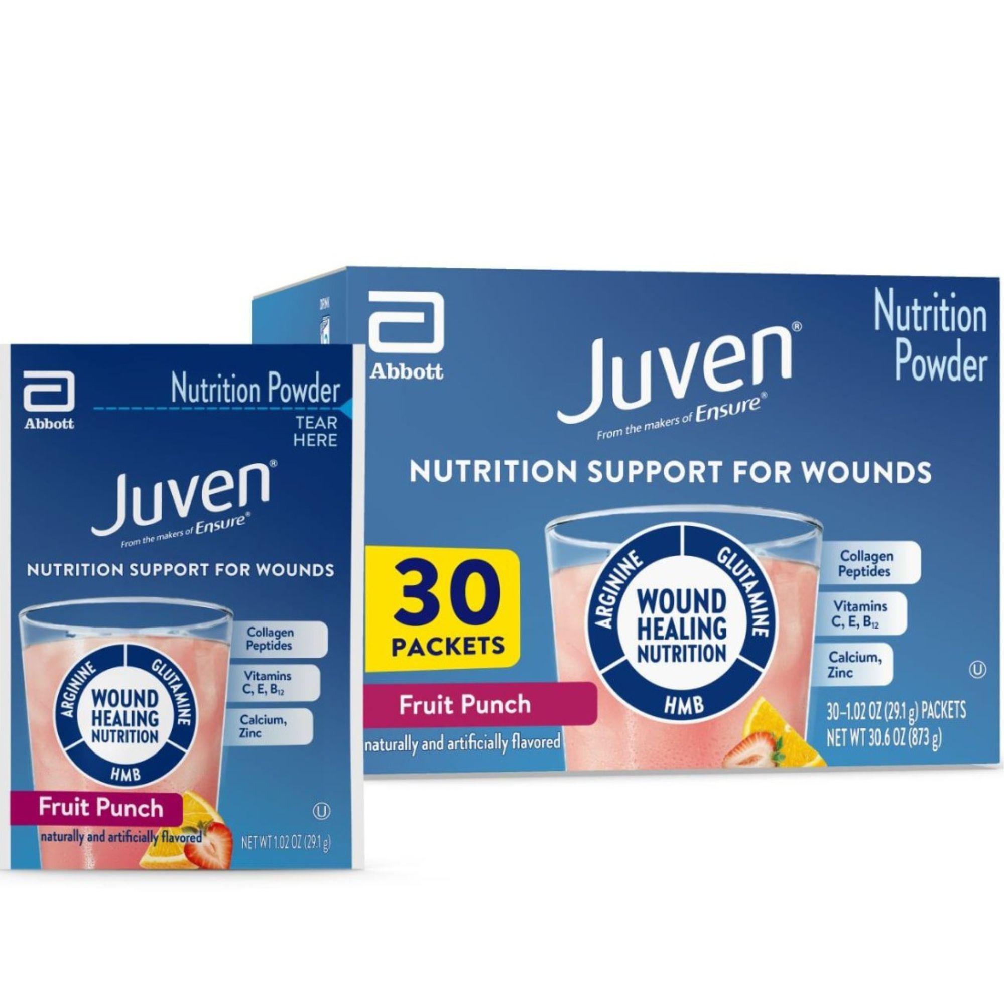 Juven Arginine/Glutamine Supplement Powder, Fruit Punch Flavor, 1.02 oz., Individual Packet