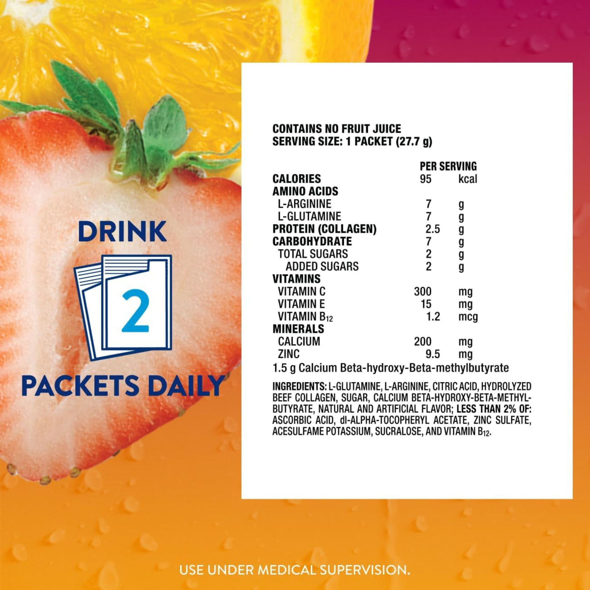 Juven Nutrition Support for Wound Healing, Fruit Punch