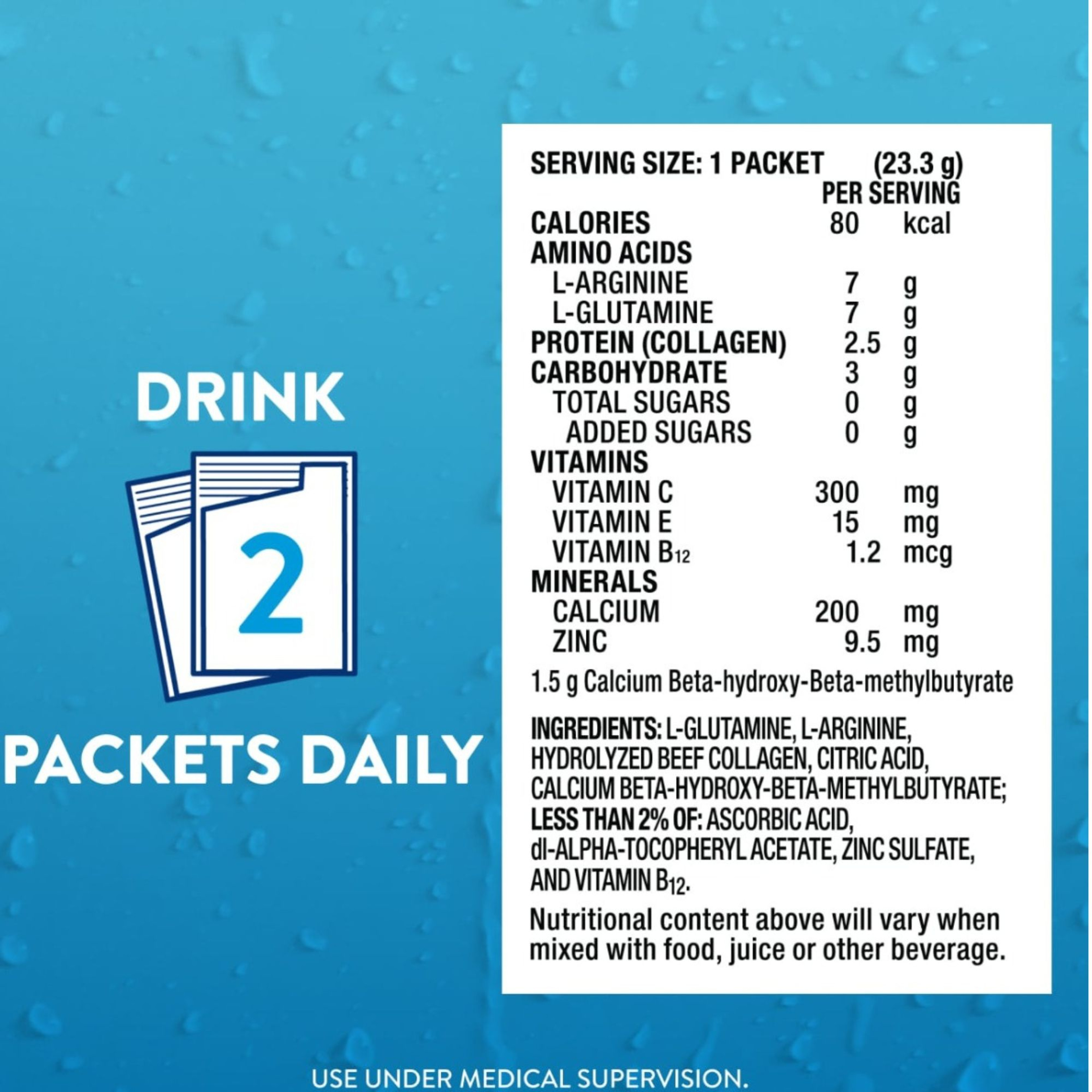 Juven Therapeutic Nutrition Powder for Wound Healing, Unflavored