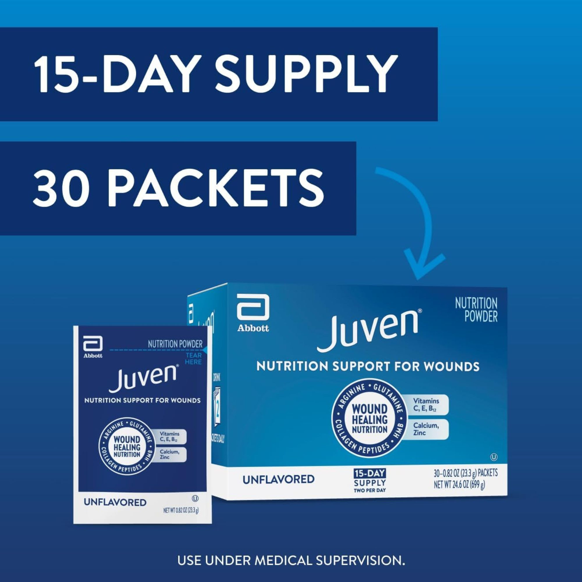 Juven Nutrition Support for Wound Healing, Unflavored 