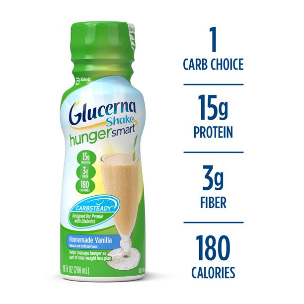 Glucerna Hunger Smart Ready to Use Oral Supplement, Vanilla Flavor, 10 oz., Bottle