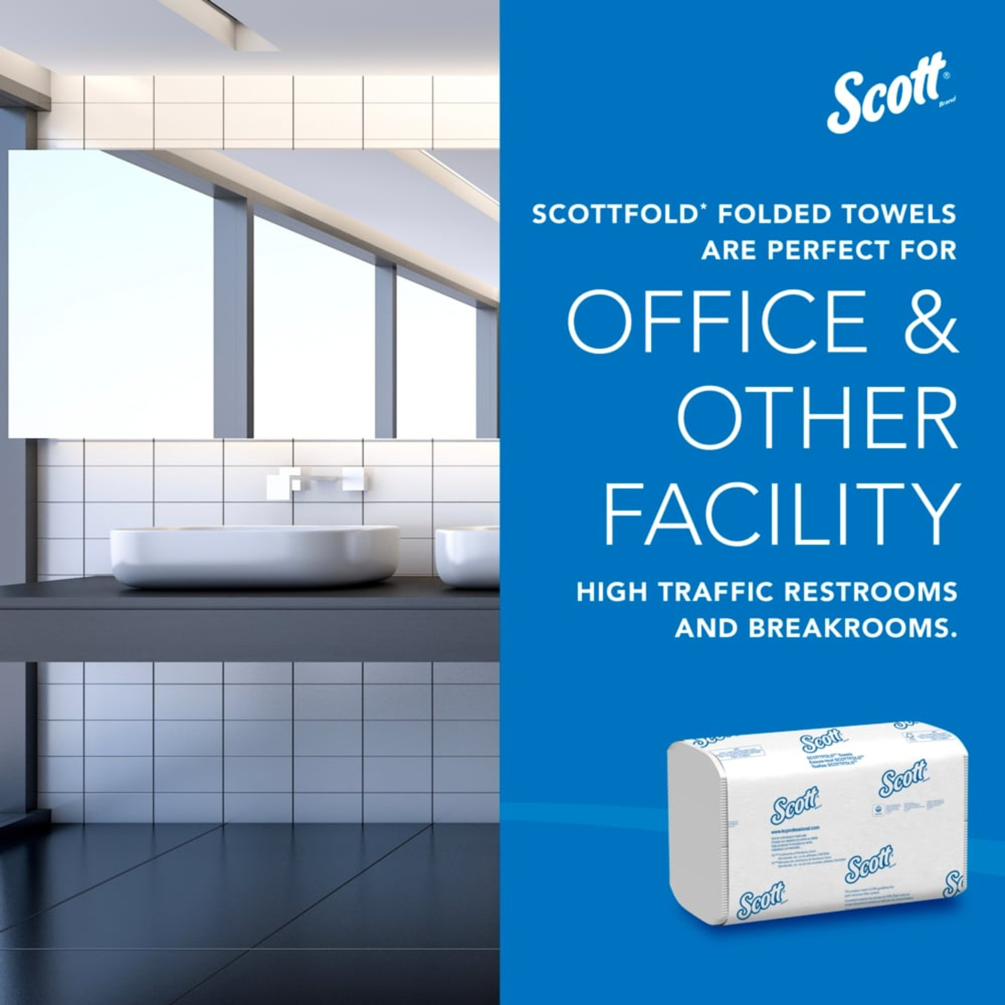 Scott Scottfold Multi-Fold Paper Towel, 01960, Case of 25 Packs