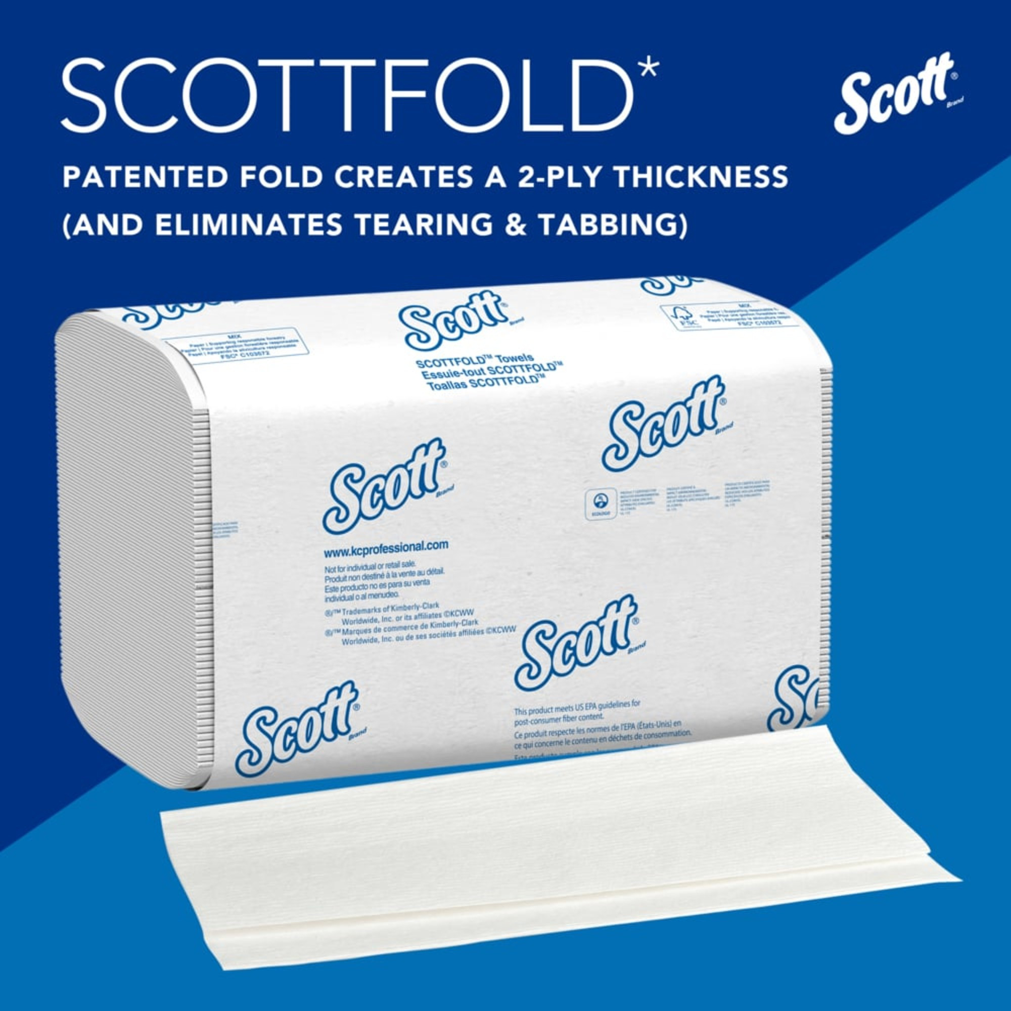 Scott Scottfold Multi-Fold Paper Towel, 01960, Case of 25 Packs