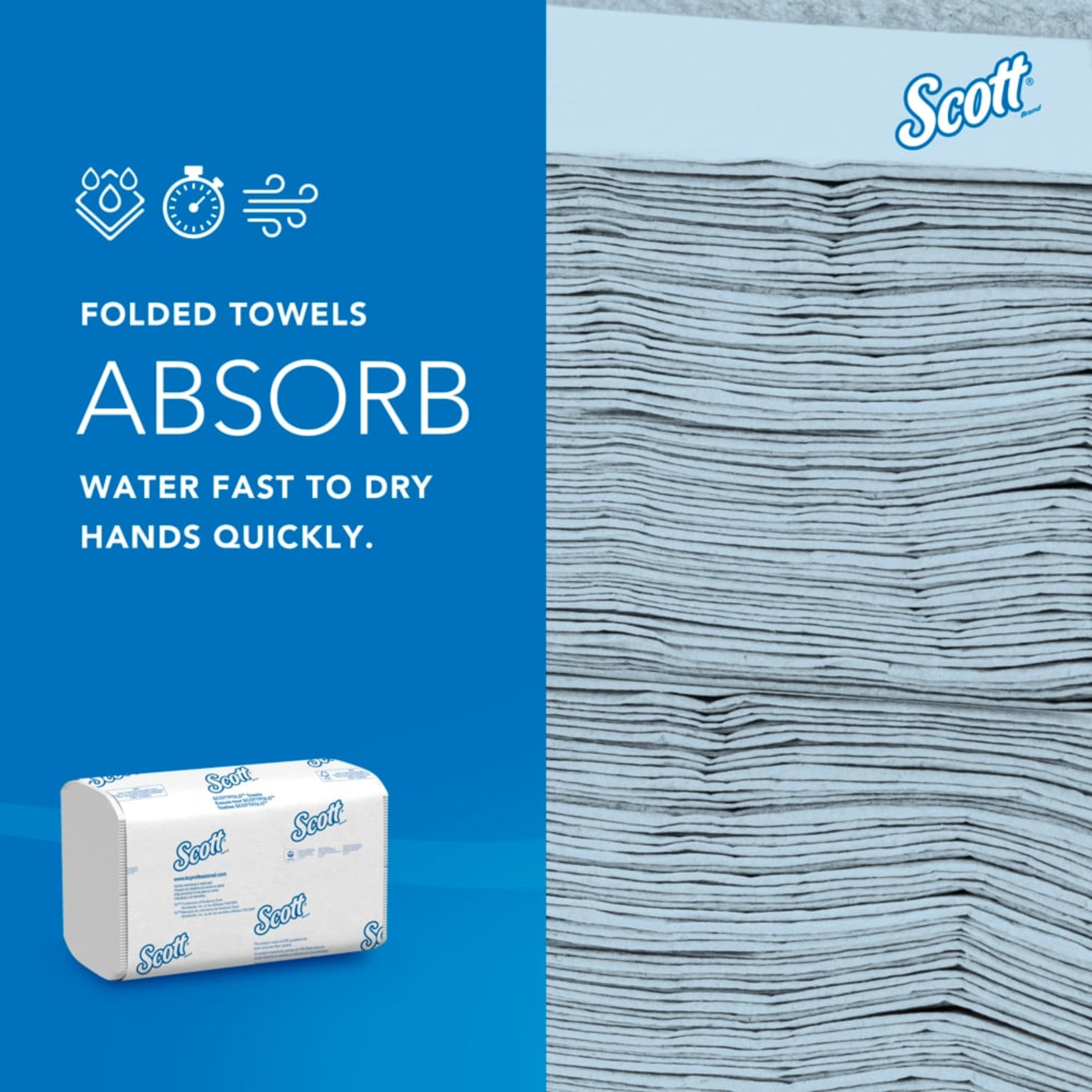 Scott Scottfold Multi-Fold Paper Towel, 01960, Case of 25 Packs