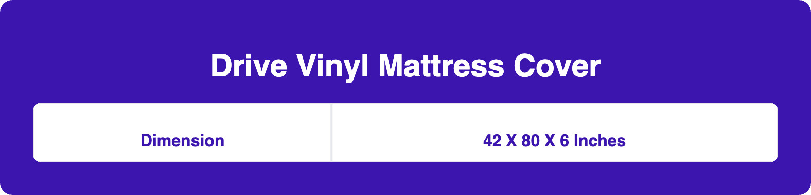 Drive Vinyl Mattress Cover 