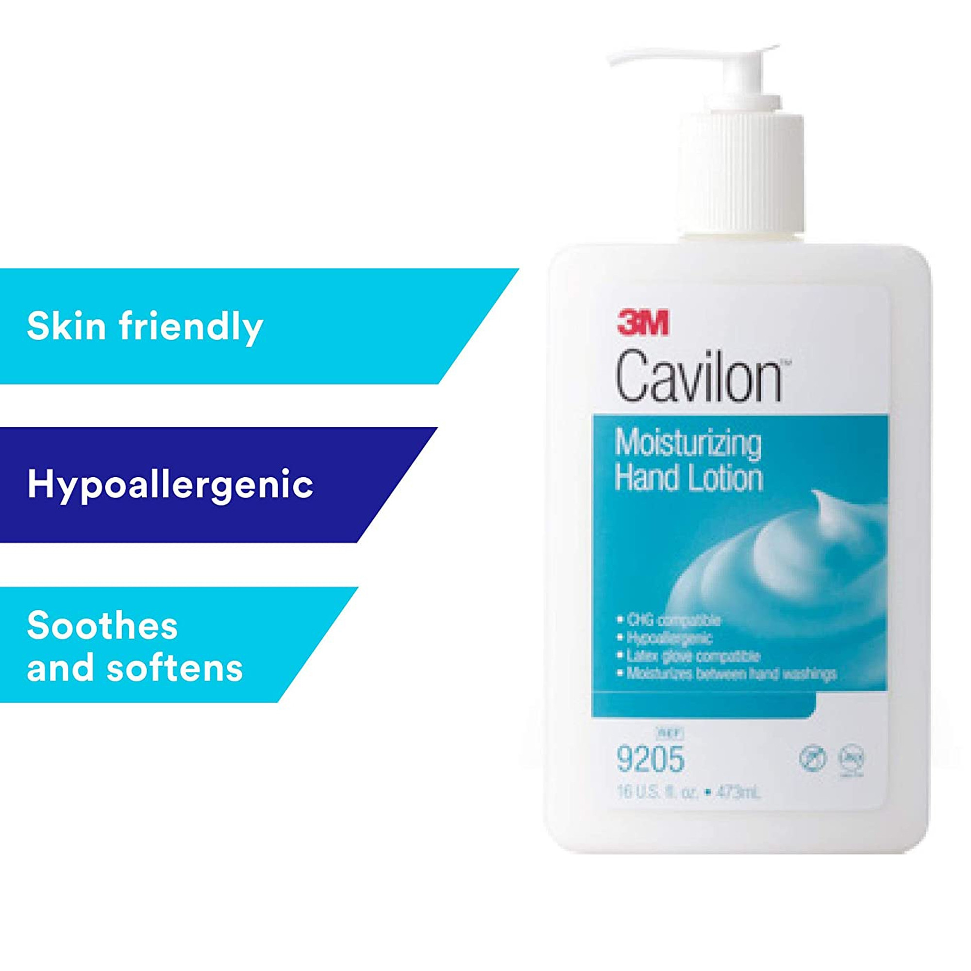 3M Cavilon Hand Moisturizer, Pump Bottle, Unscented Lotion, 16 oz.