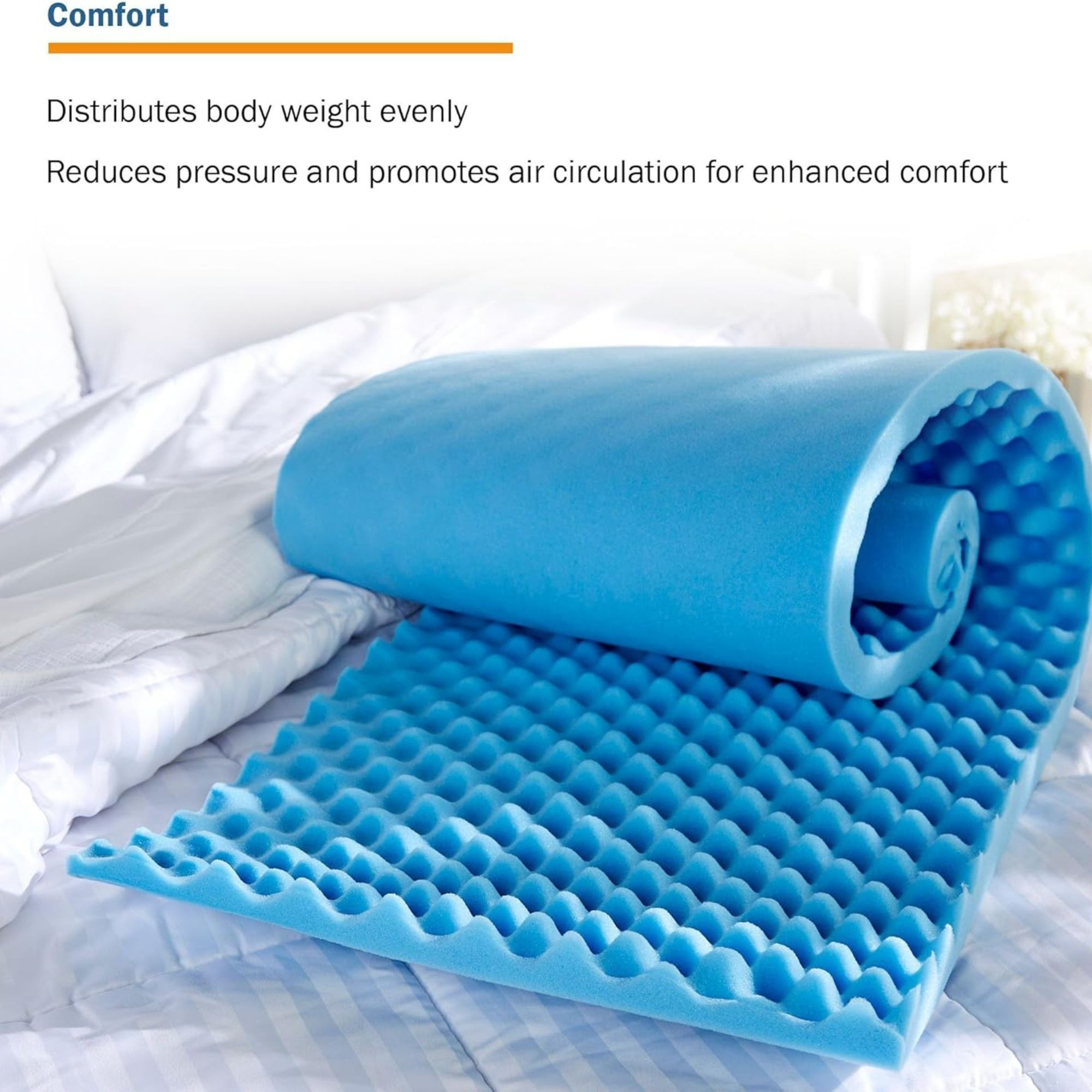 McKesson Convoluted Foam Mattress Overlay, Multiple Sizes