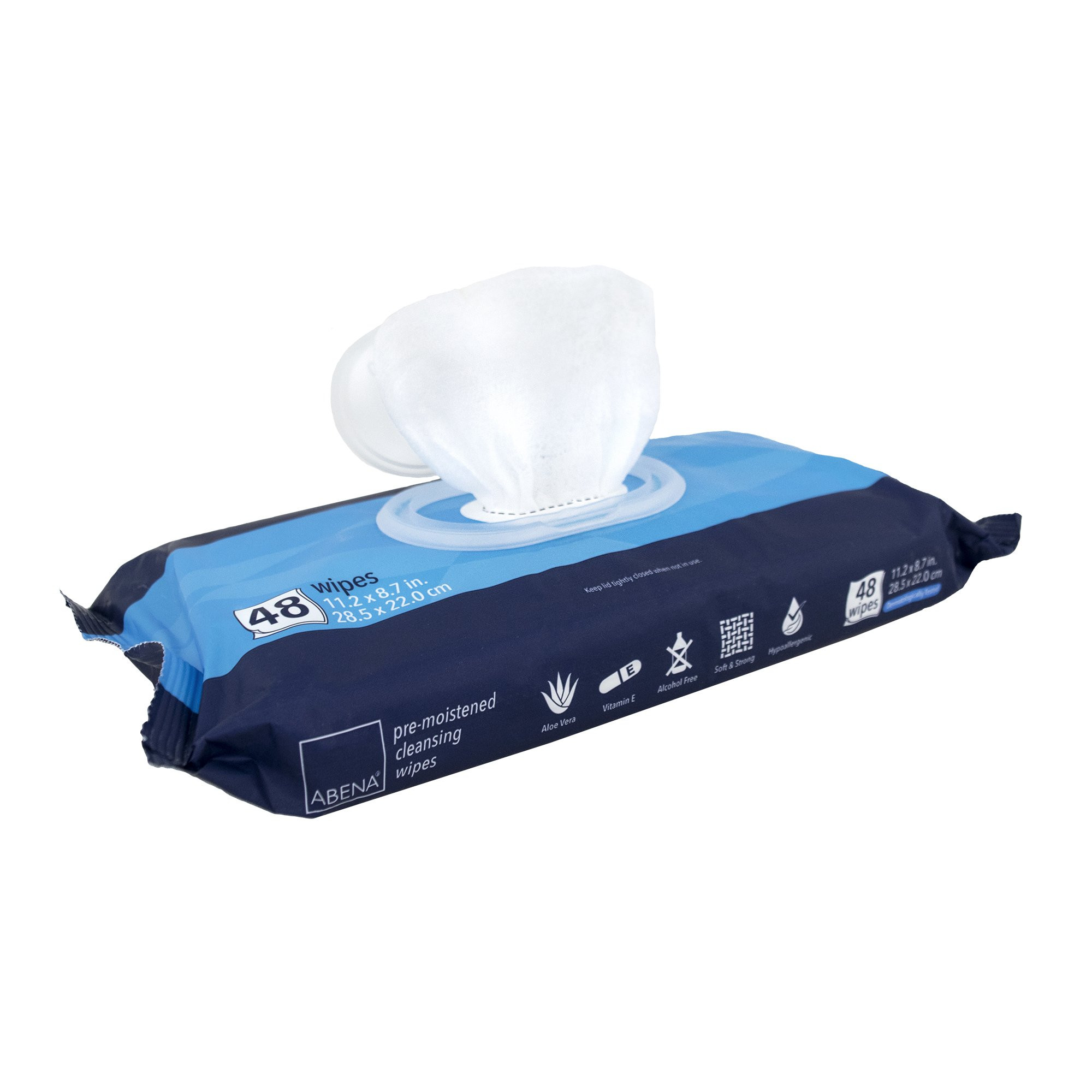 Abena Soft Pack Wipes, Purified Water/Aloe/Vitamin E, Scented, 3775, Case of 576
