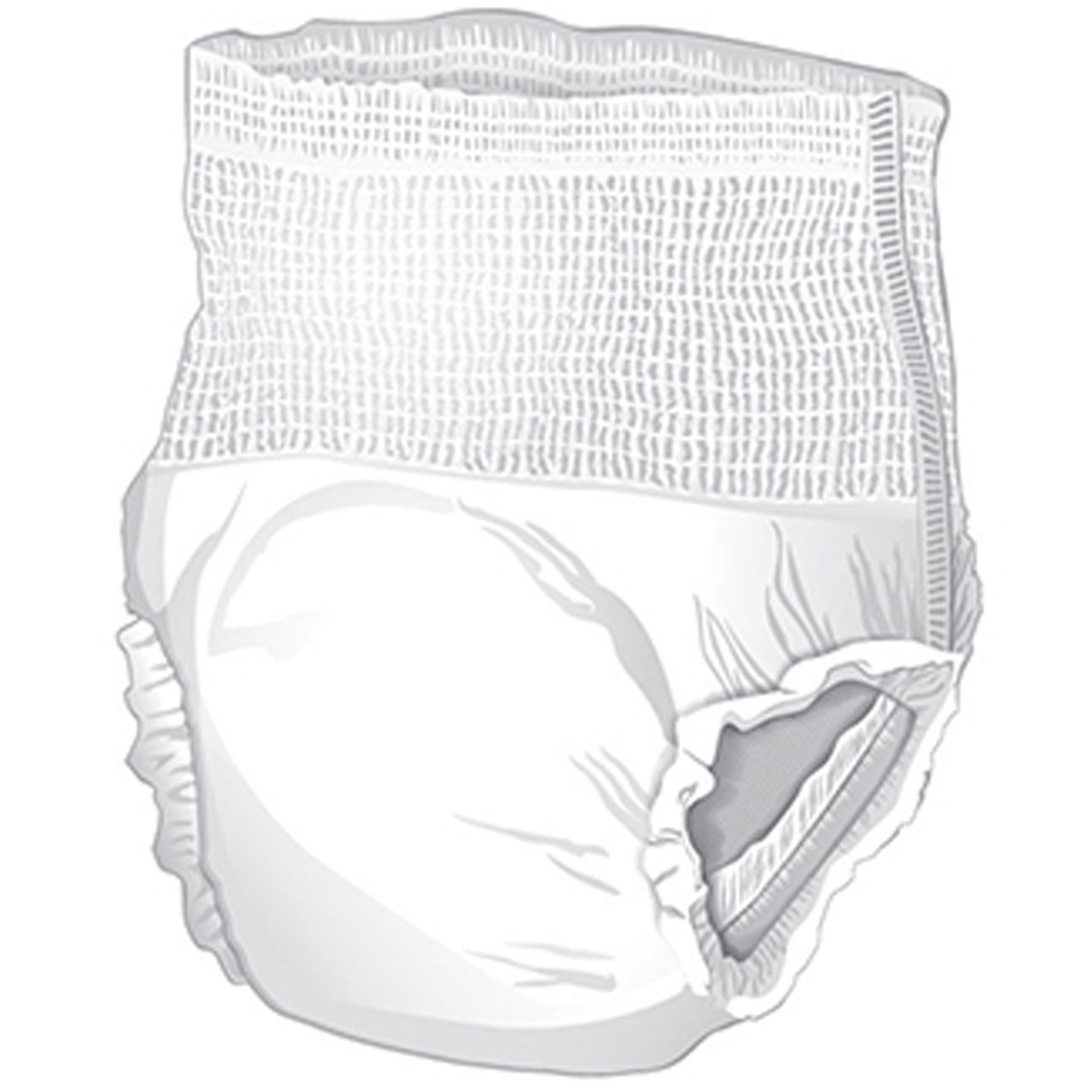 McKesson Unisex Adult Absorbent Pull-On, Moderate Absorbency, UW33845, Large (44-58") - Case of 72