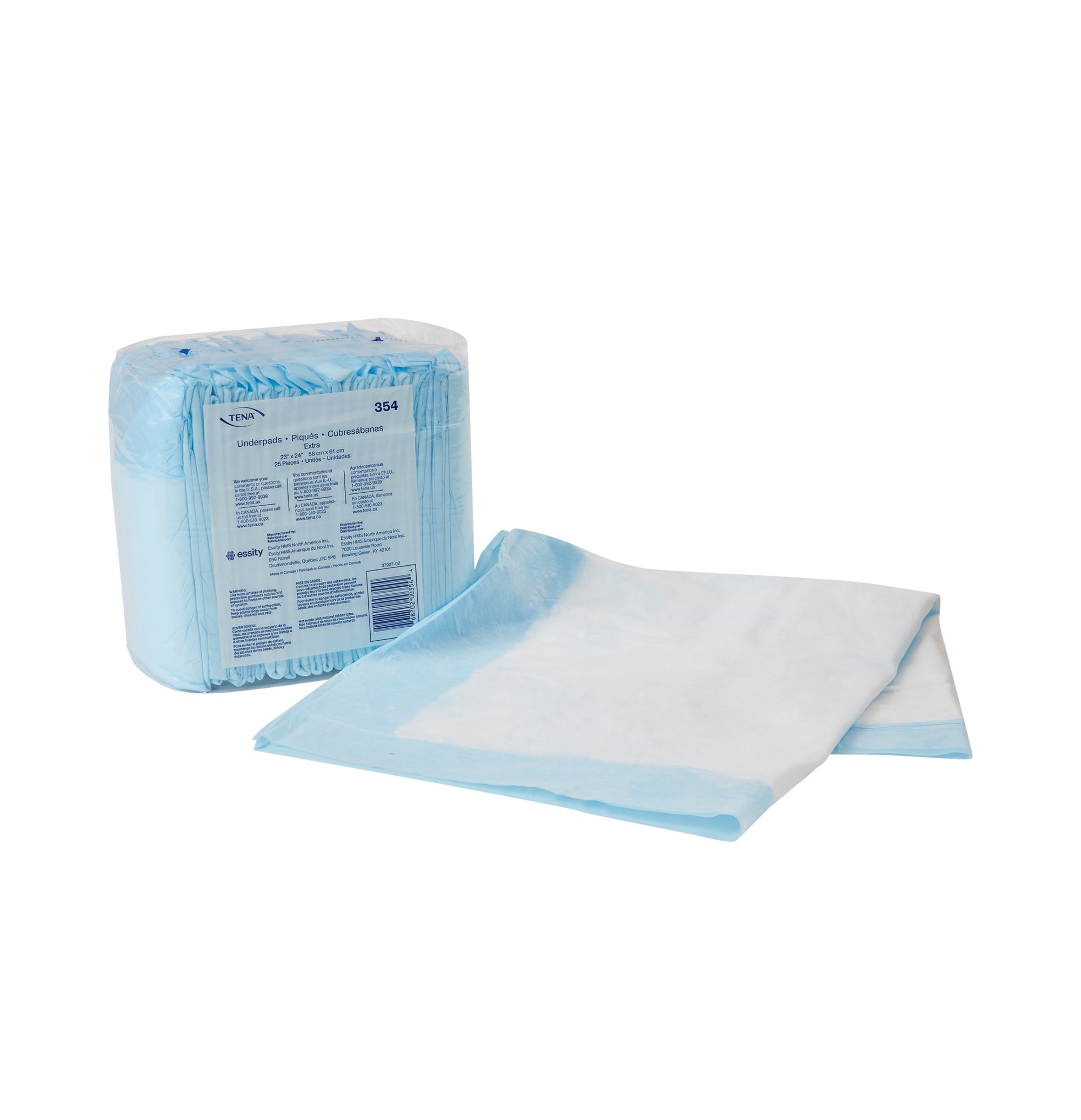 TENA Regular Disposable Underpad, Light Absorbency, 354, 23x24" - Case of 200