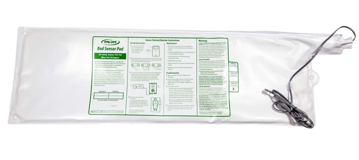 Smart Caregiver Bed Alert Sensor Pressure Pad, PPB-45R, 10 x 30" - 1 Pad