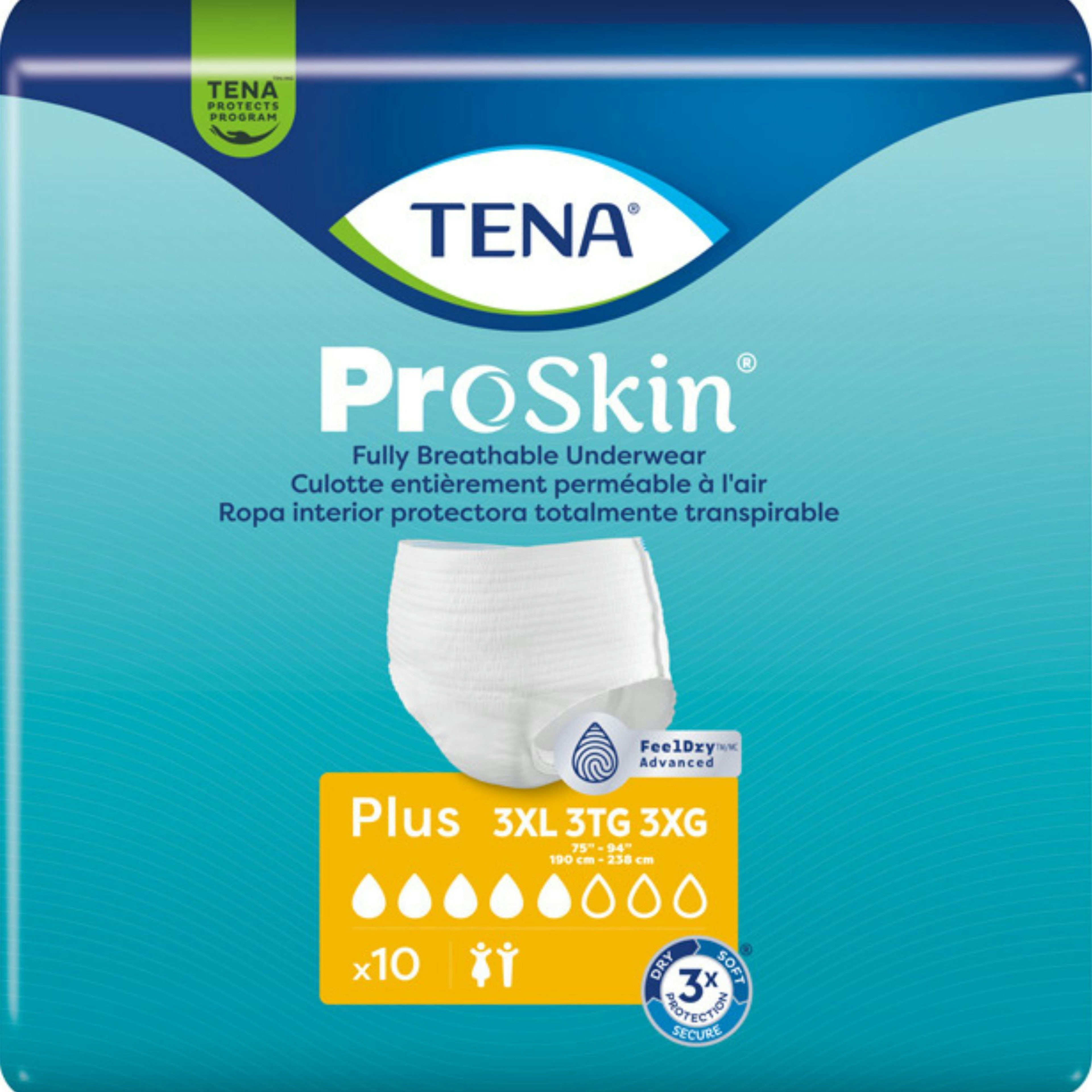 TENA ProSkin Plus Protective Adult Incontinence Underwear, Plus Absorbency