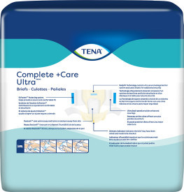 TENA Complete + Care Ultra Unisex Adult Disposable Diaper, Moderate Absorbency