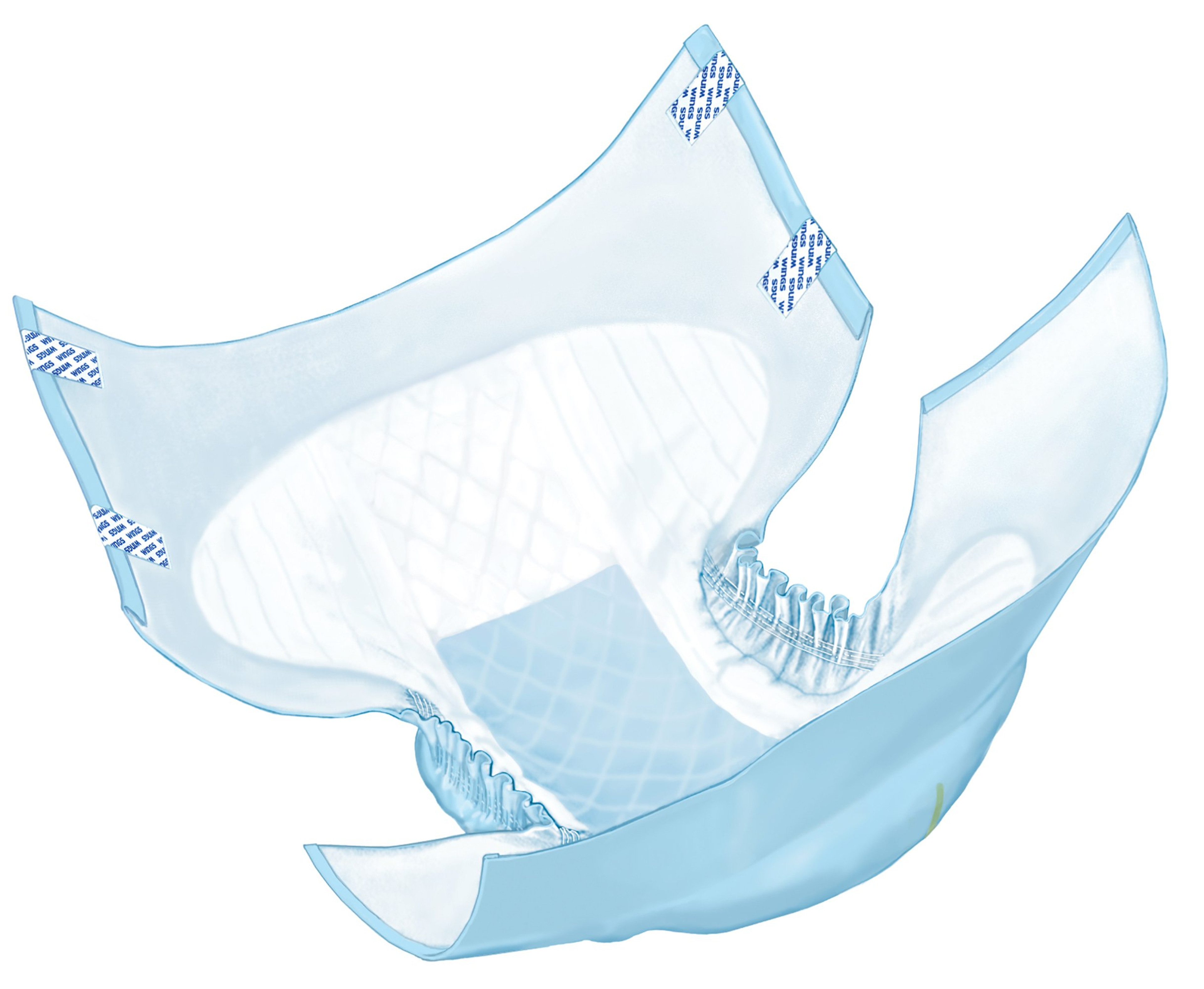 Wings Plus Unisex Youth Disposable Diaper with Tabs, Heavy Absorbency, 60031, Small (30-31") - Bag of 12