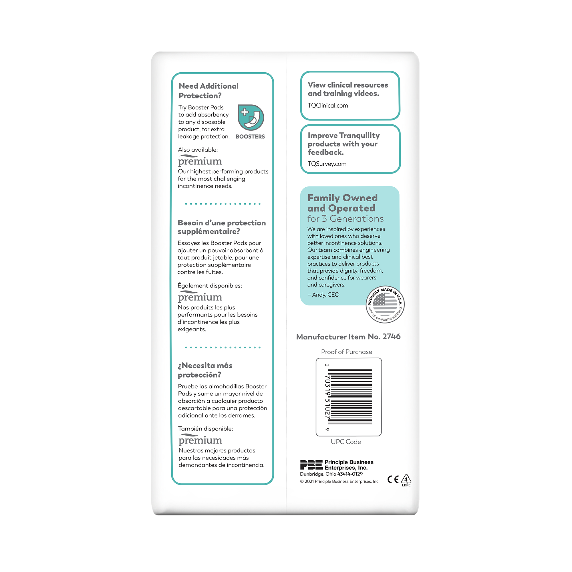 Tranquility Essential Breathable Adult Briefs with Tabs, Heavy Absorbency