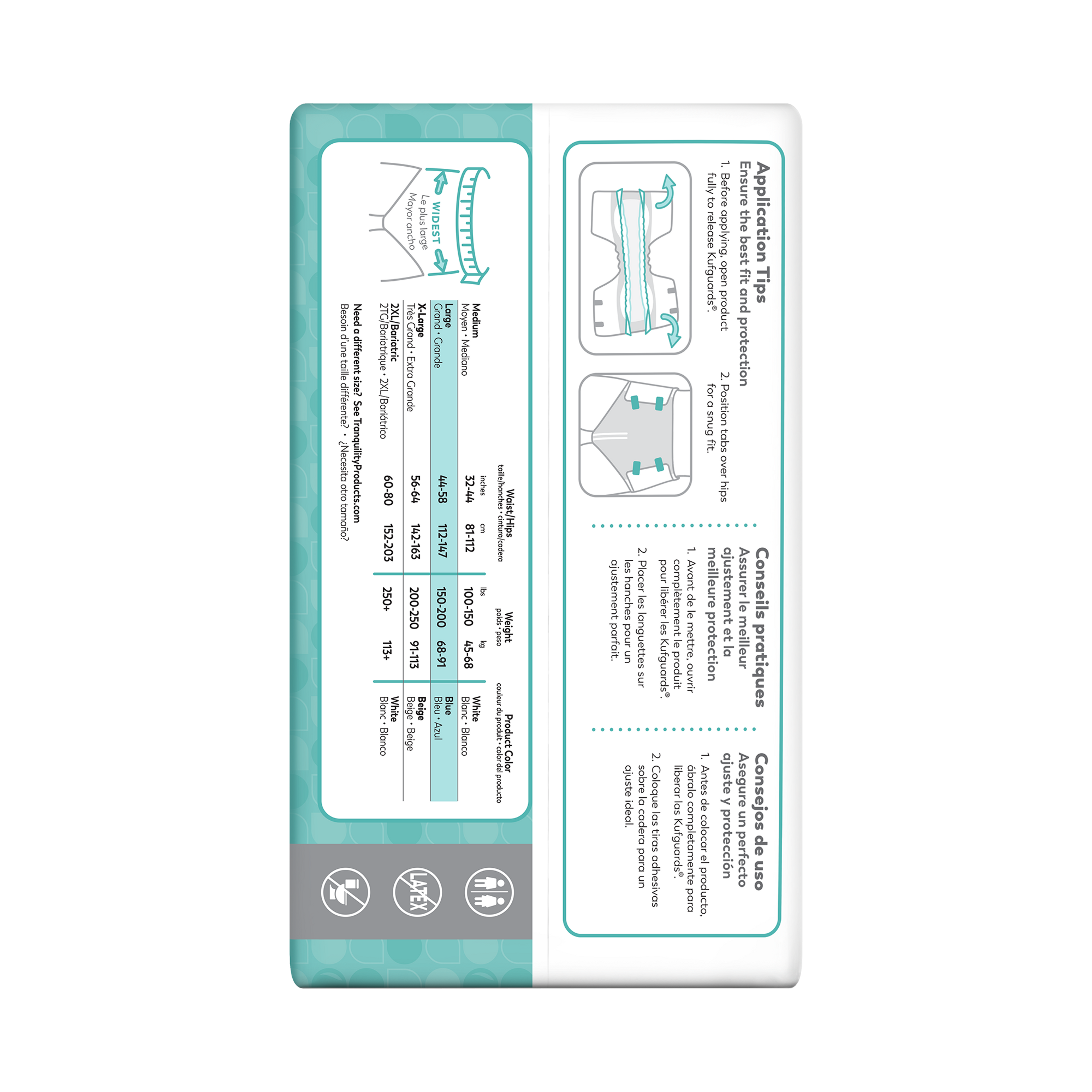 Tranquility Essential Breathable Adult Briefs with Tabs, Heavy Absorbency