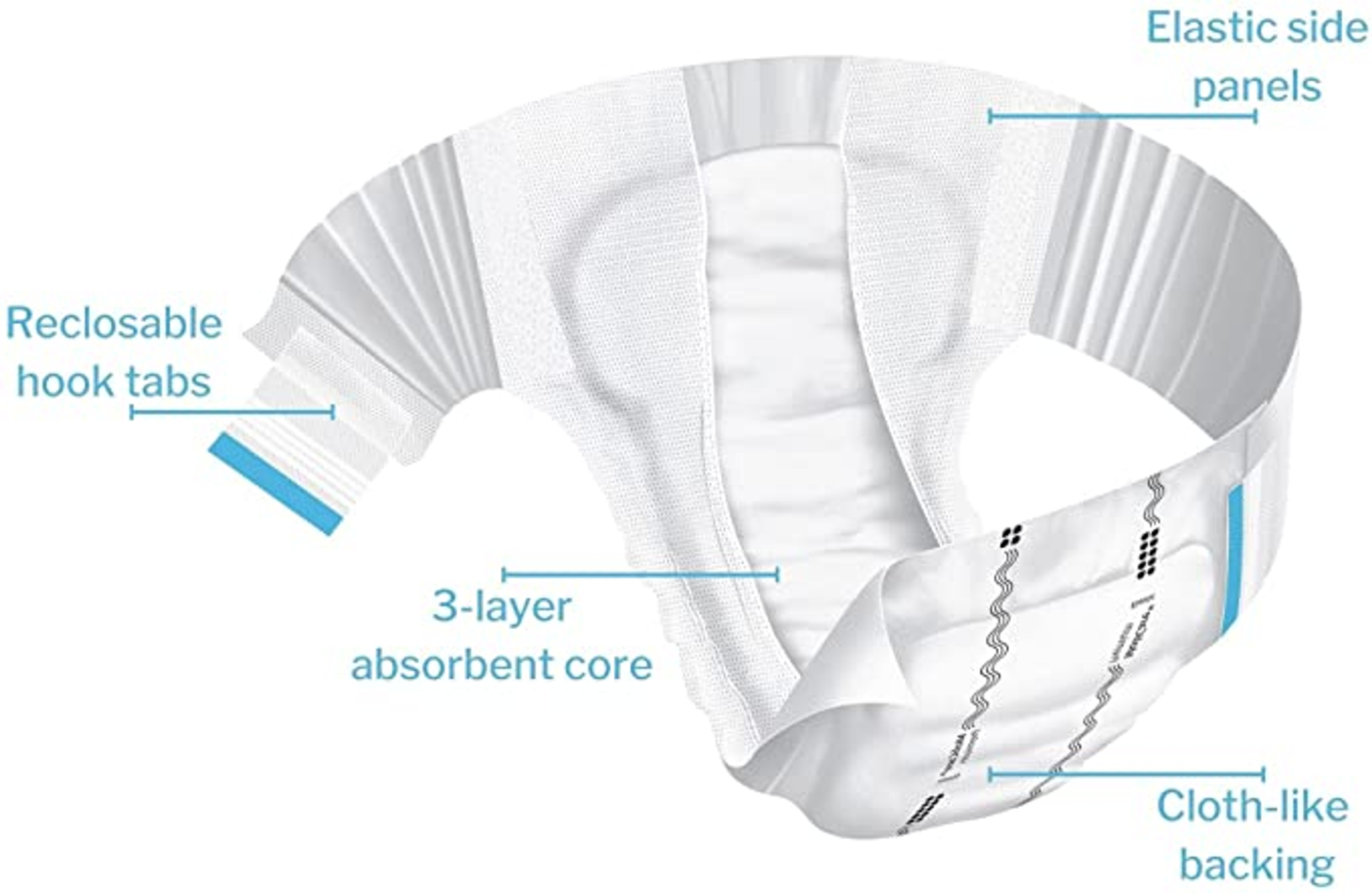 MoliCare Premium 10D Disposable Brief Adult Diapers with Tabs, Heavy Absorbency