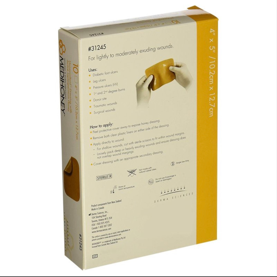 MediHoney Square Hydrocolloid Dressing