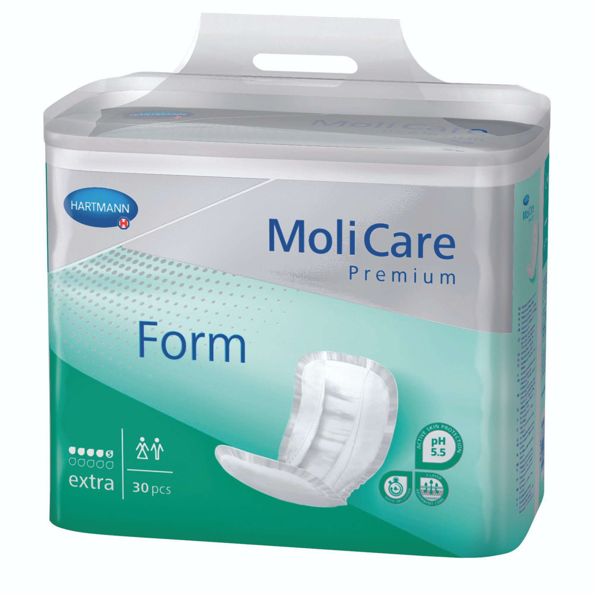 MoliCare Premium Form Bladder Control Pad, Moderate Absorbency , 168219, Case of 120 (4 Bags)