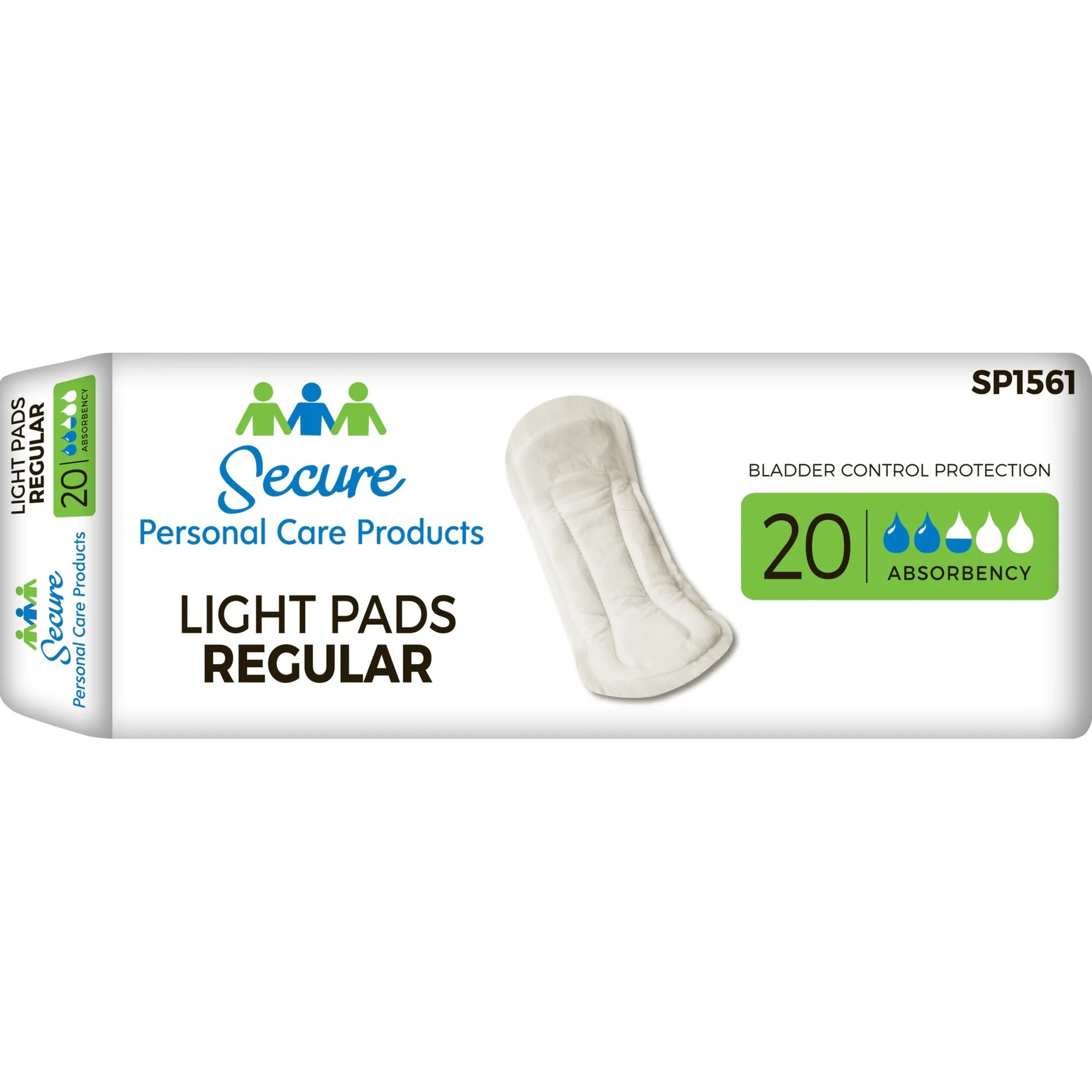 Secure Personal Care Products Women's Bladder Control Light Pads Regular