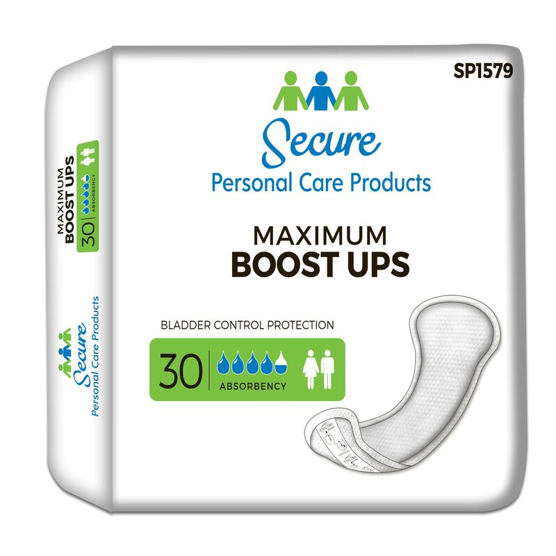 Secure Personal Care Products Maximum Boost Ups Pads, Heavy Absorbency, SP1579, Case of 120 (4 Bags)