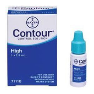 Bayer Contour Control Solution, High Level, 2.5 mL, 7111B, Case of 12 Vials