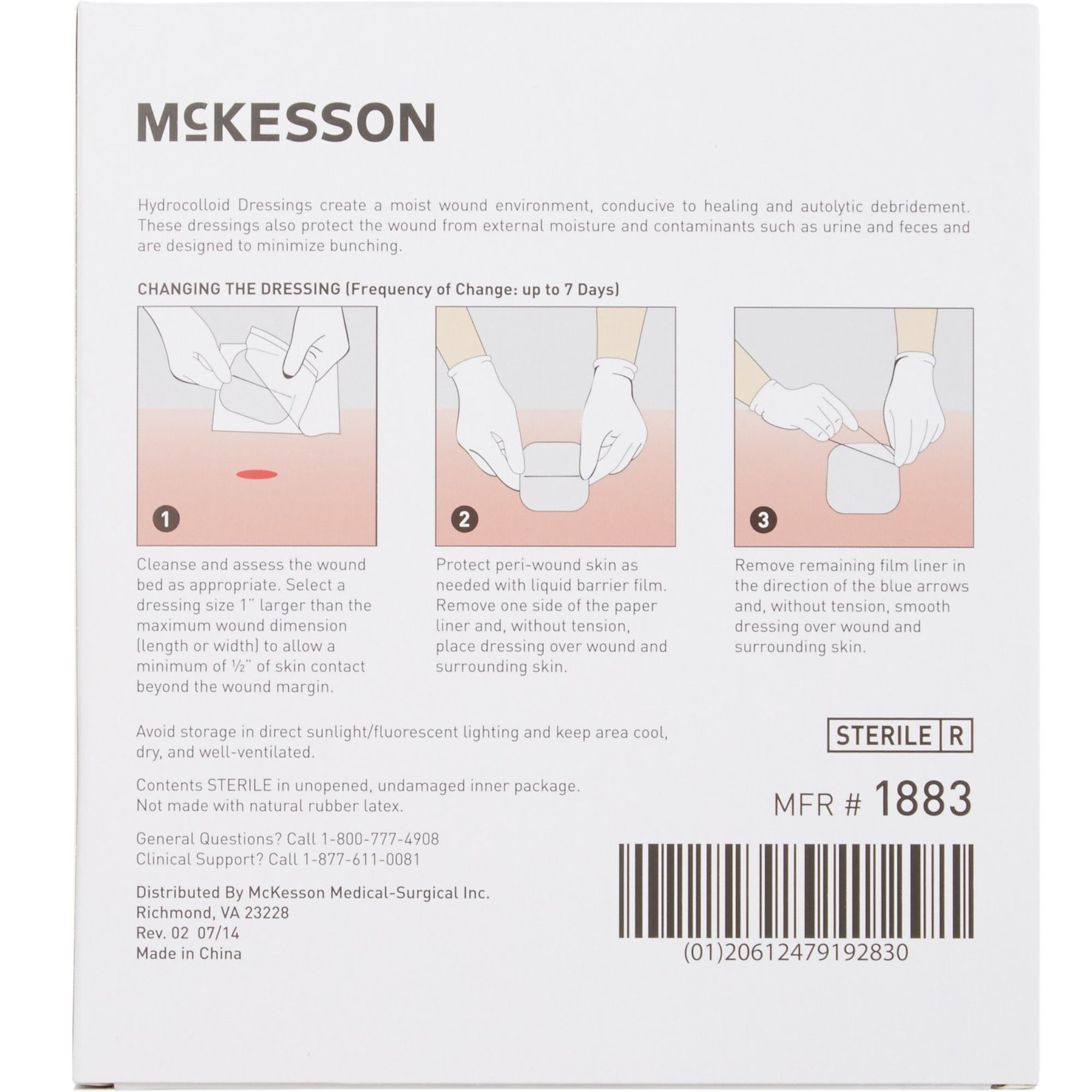 McKesson Hydrocolloid Dressing, Thin