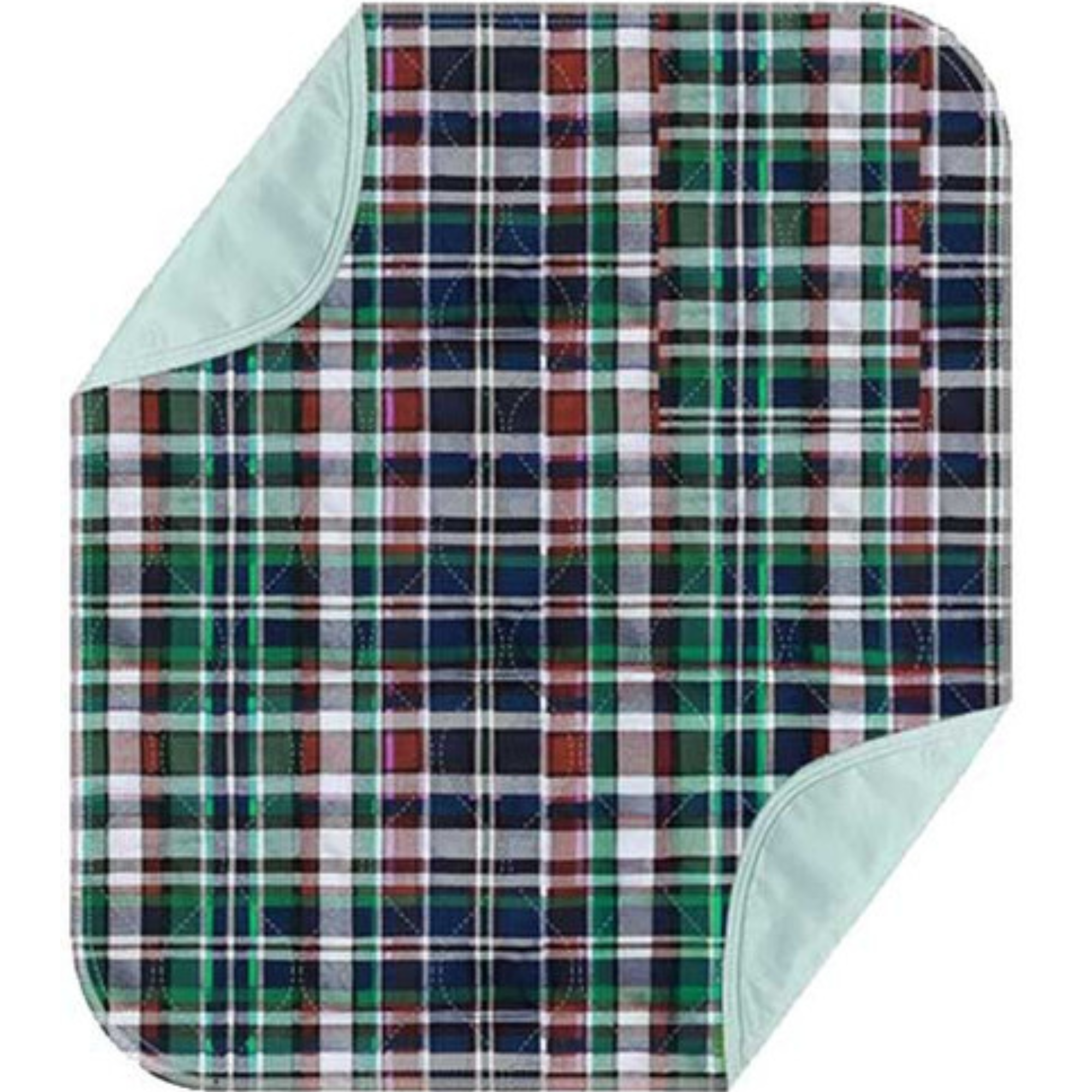 Beck's Classic Highland Blue Plaid Reusable Underpad, Heavy Absorbency, 7118P, 18 X 24" - 1 Each