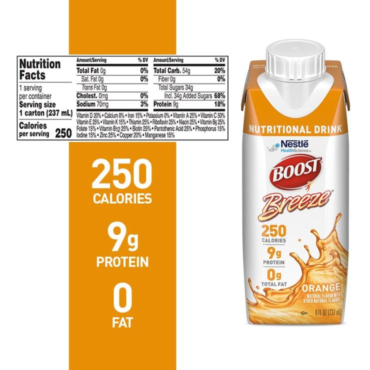 Boost Breeze Nutritional Drink, 8 oz, Variety Pack