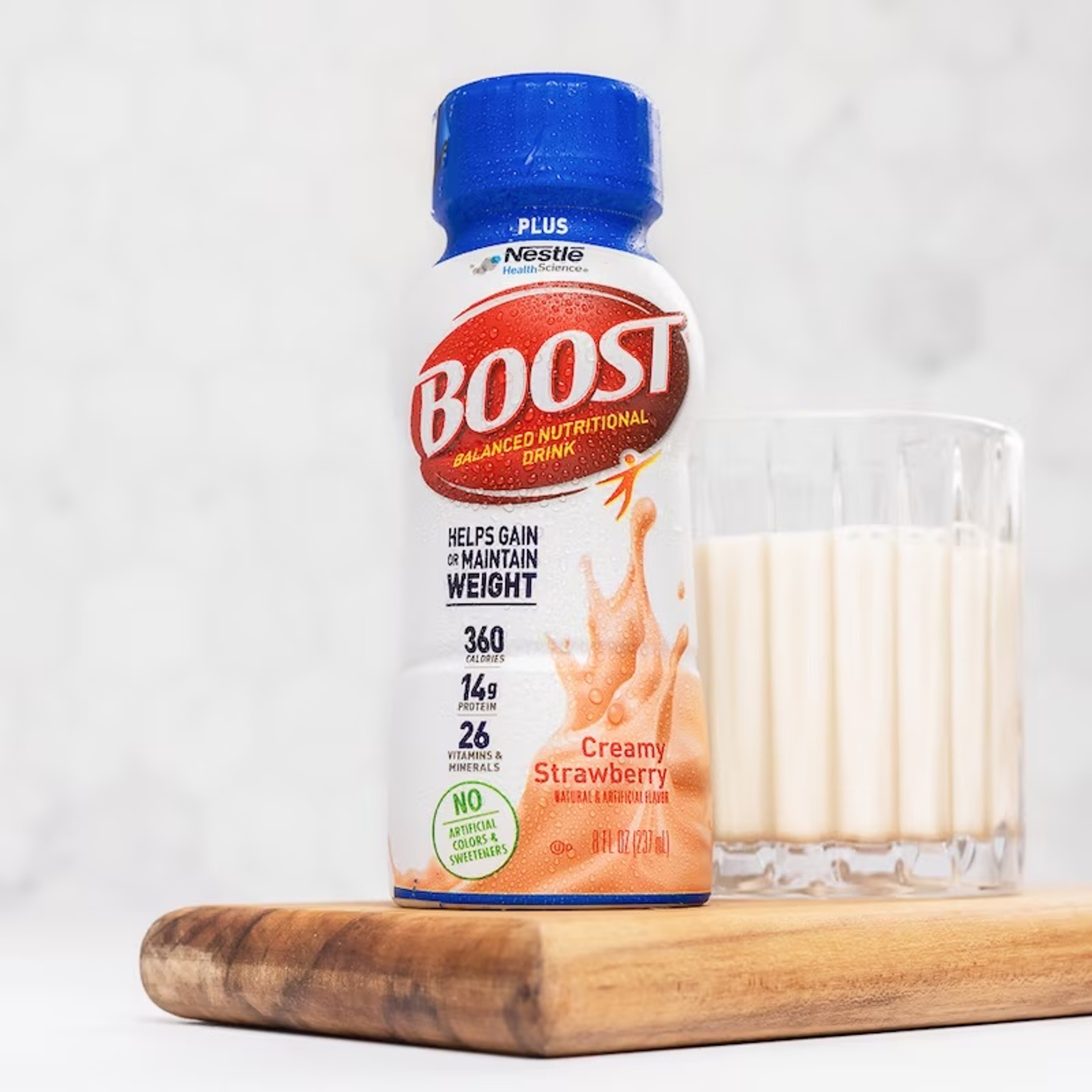 Boost Plus Balanced Nutritional Drink, Bottle, 8 oz., Creamy Strawberry